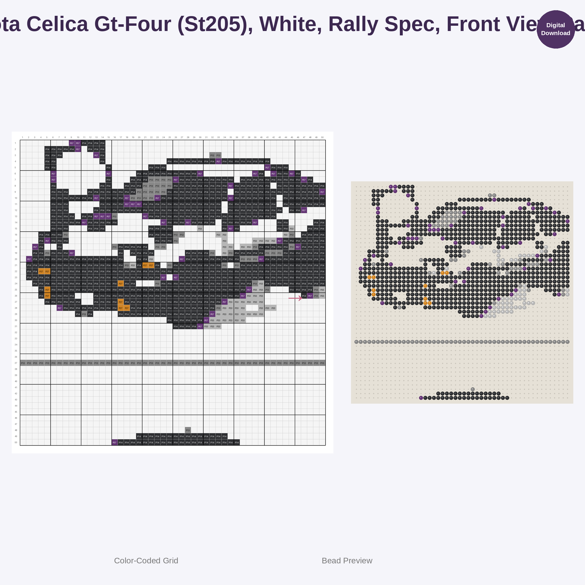 Kawaii JDM Drifters & Racers Perler Bead Patterns Bundle, 48 Designs (PDF Digital Download)