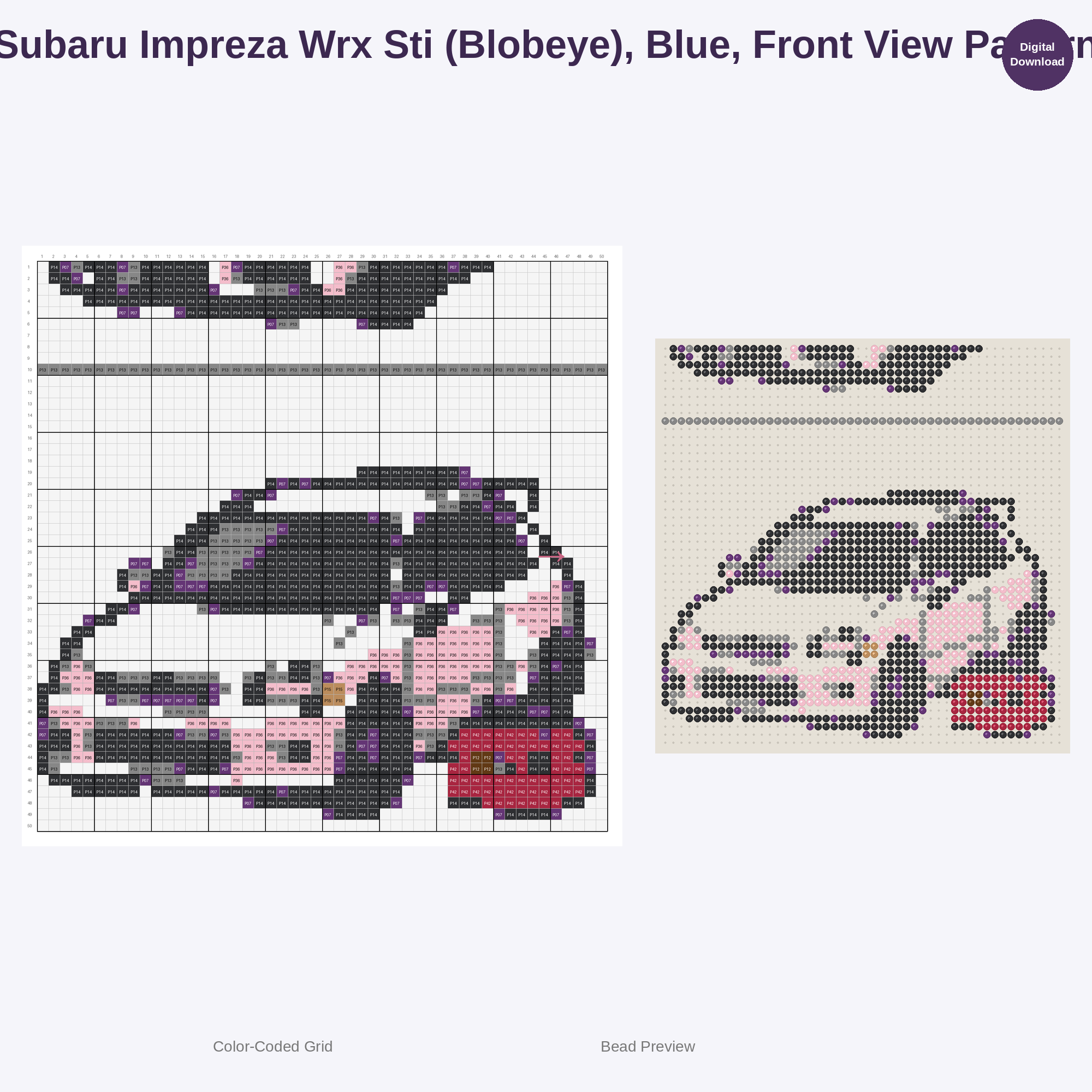 Kawaii JDM Drifters & Racers Perler Bead Patterns Bundle, 48 Designs (PDF Digital Download)