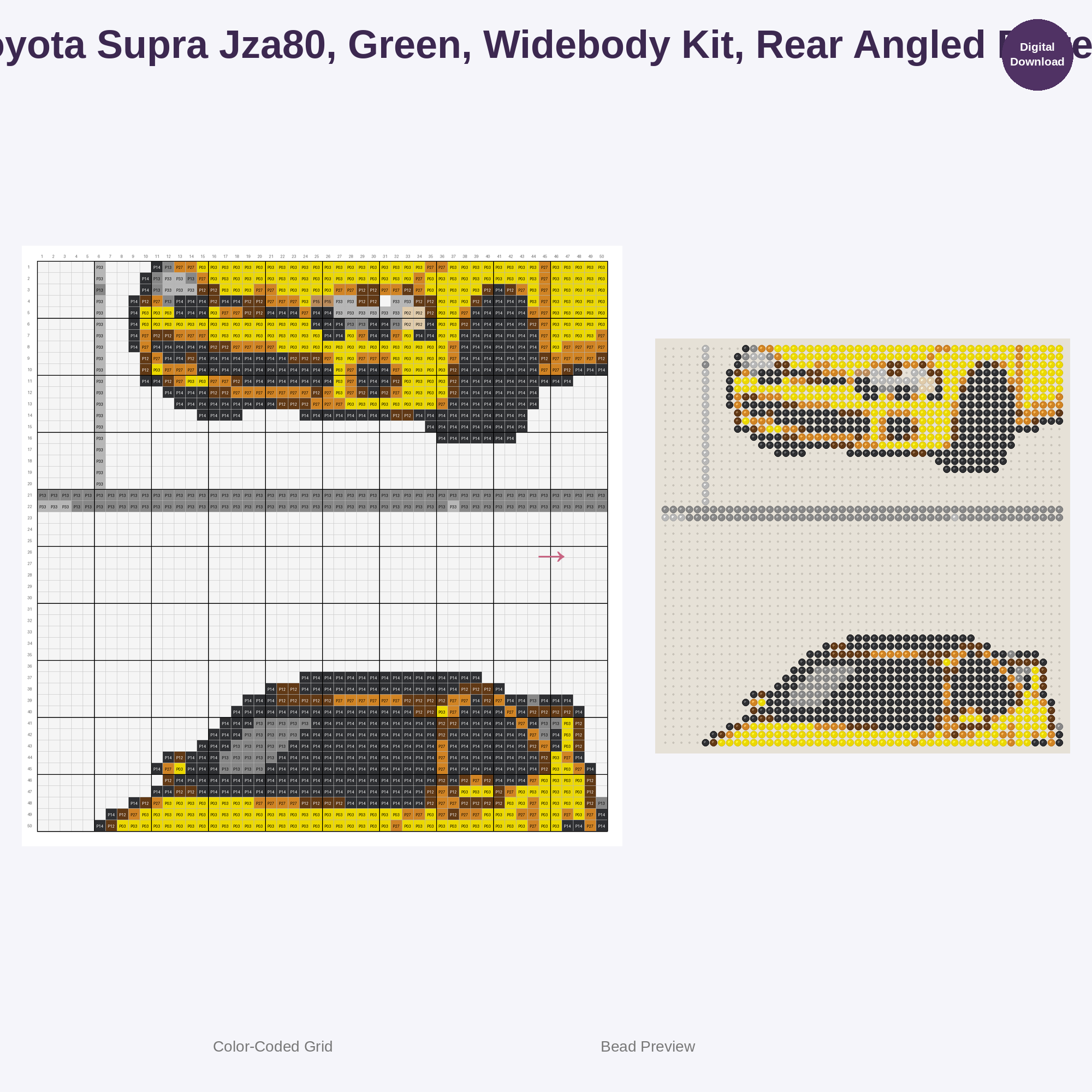 Kawaii JDM Drifters & Racers Perler Bead Patterns Bundle, 48 Designs (PDF Digital Download)