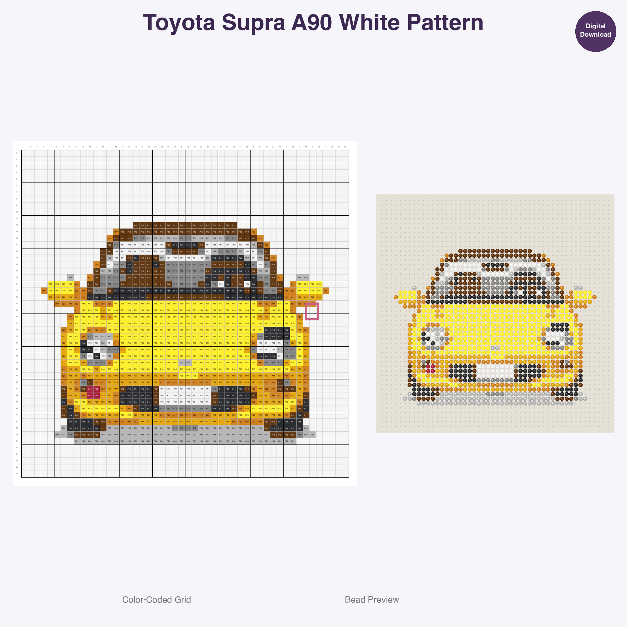 Kawaii JDM Drifters & Racers Perler Bead Patterns Bundle, 48 Designs (PDF Digital Download)