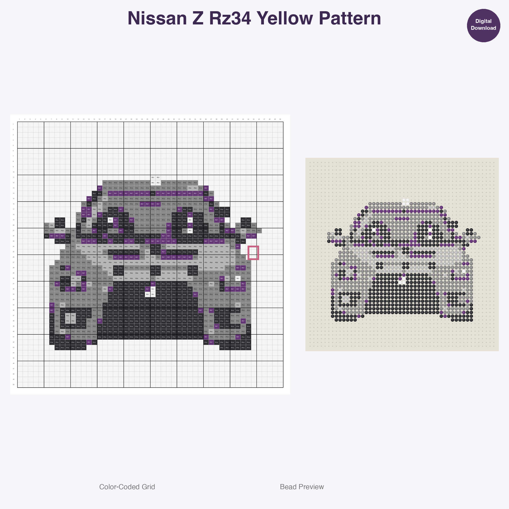 Kawaii JDM Drifters & Racers Perler Bead Patterns Bundle, 48 Designs (PDF Digital Download)