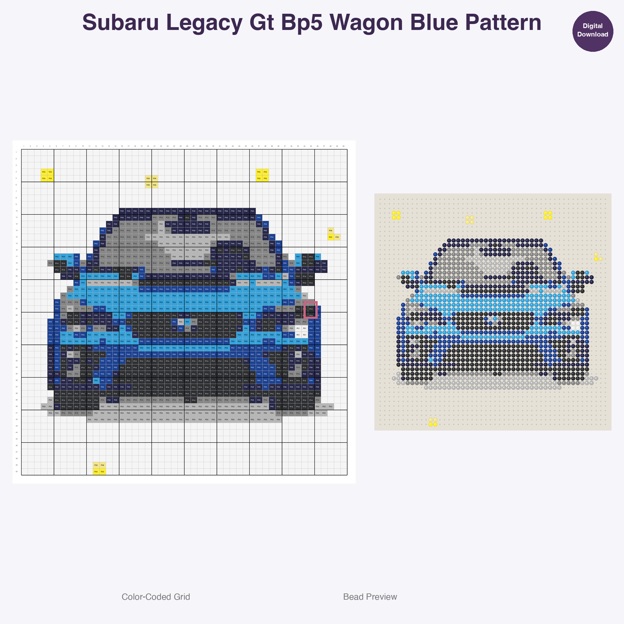 Kawaii JDM Drifters & Racers Perler Bead Patterns Bundle, 48 Designs (PDF Digital Download)