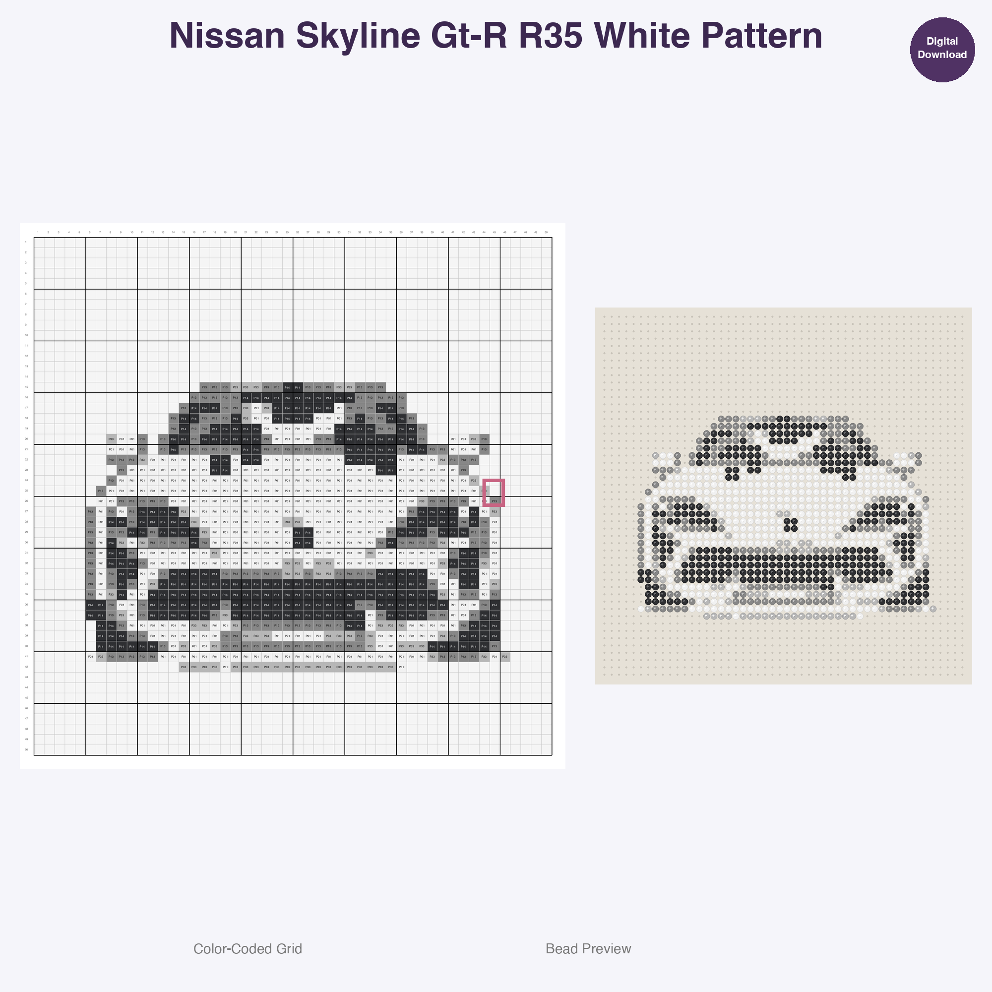 Kawaii JDM Drifters & Racers Perler Bead Patterns Bundle, 48 Designs (PDF Digital Download)