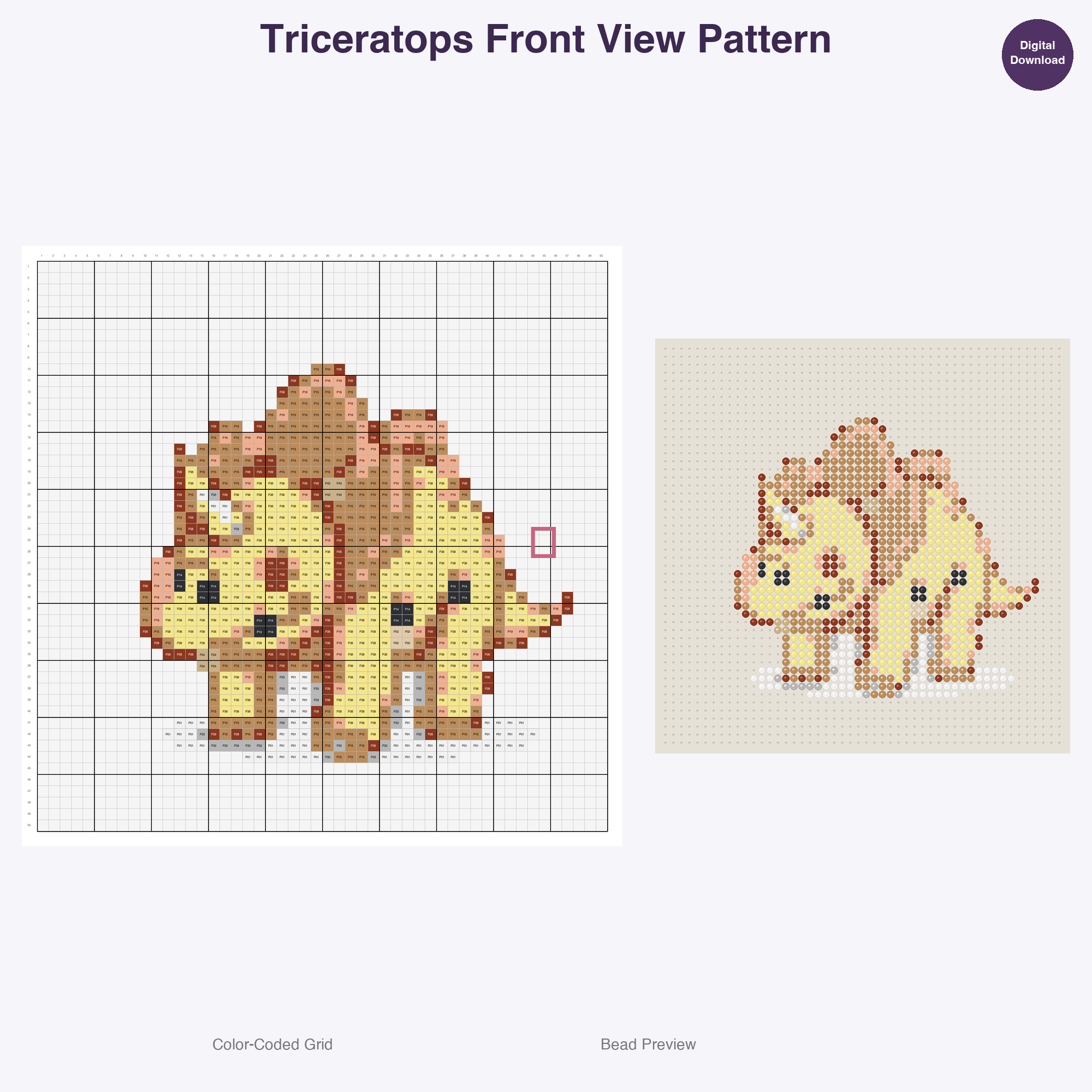 Jurassic Japesters Perler Bead Patterns, 48 Designs x 3 Grid Sizes (29x29 + 50x50 + 128x128), Fuse Bead PDF Digital Download
