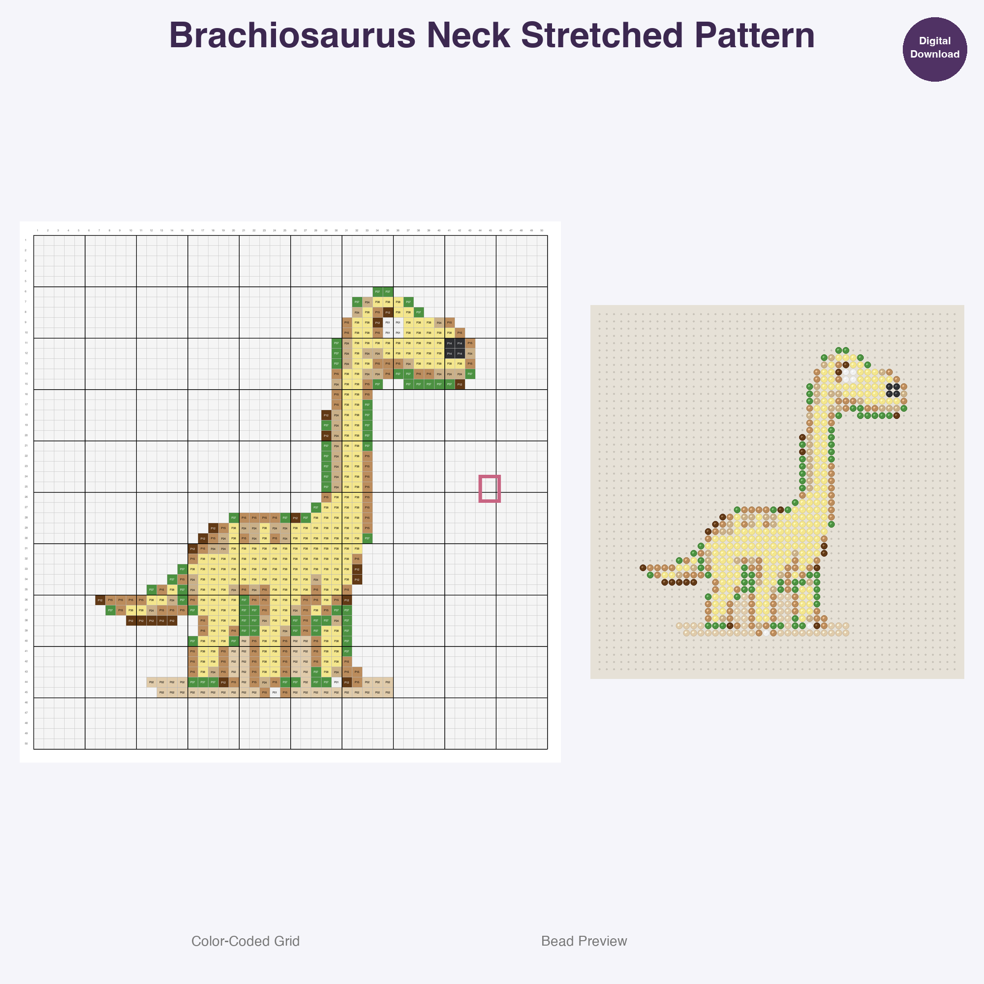 Jurassic Japesters Perler Bead Patterns, 48 Designs x 3 Grid Sizes (29x29 + 50x50 + 128x128), Fuse Bead PDF Digital Download