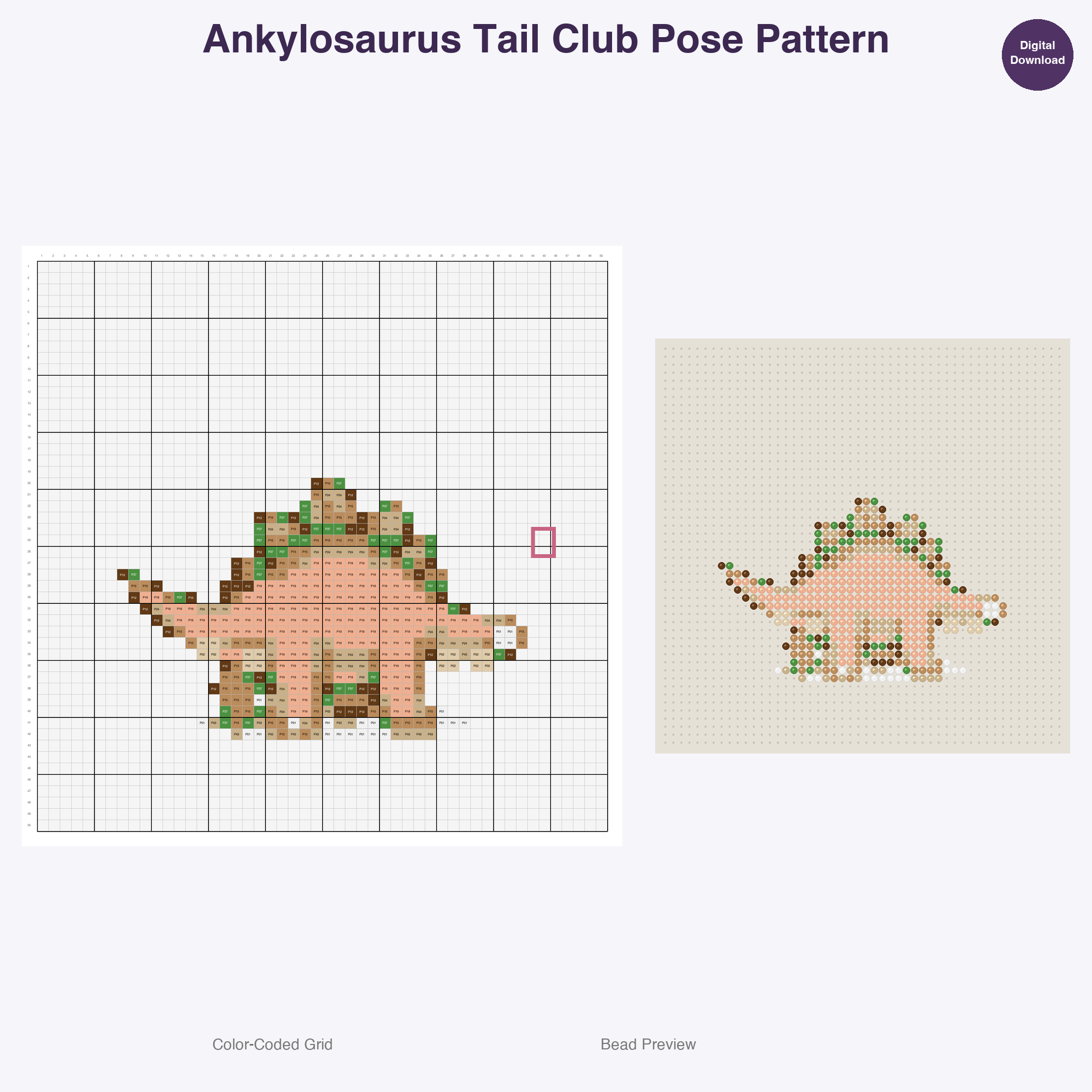 Jurassic Japesters Perler Bead Patterns, 48 Designs x 3 Grid Sizes (29x29 + 50x50 + 128x128), Fuse Bead PDF Digital Download