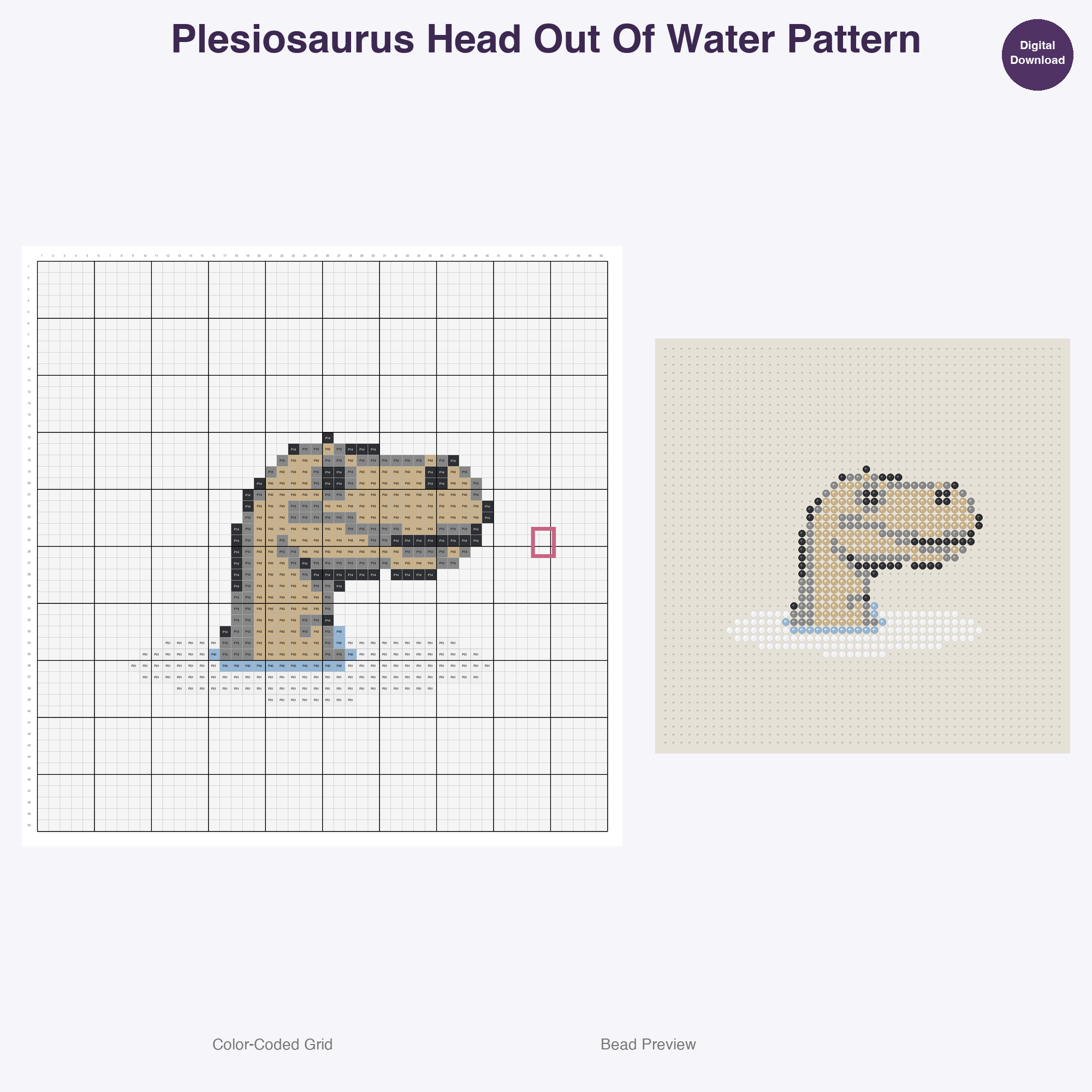 Jurassic Japesters Perler Bead Patterns, 48 Designs x 3 Grid Sizes (29x29 + 50x50 + 128x128), Fuse Bead PDF Digital Download