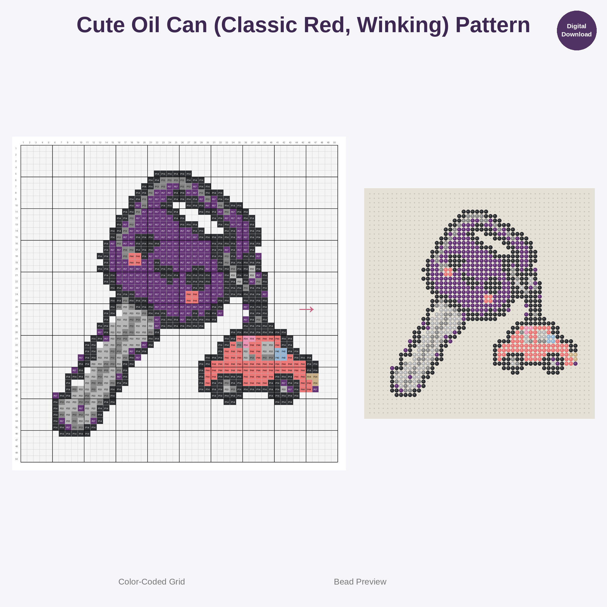 Cute Car Parts & Mechanic Tools Perler Bead Patterns Bundle, 48 Designs (PDF Digital Download)