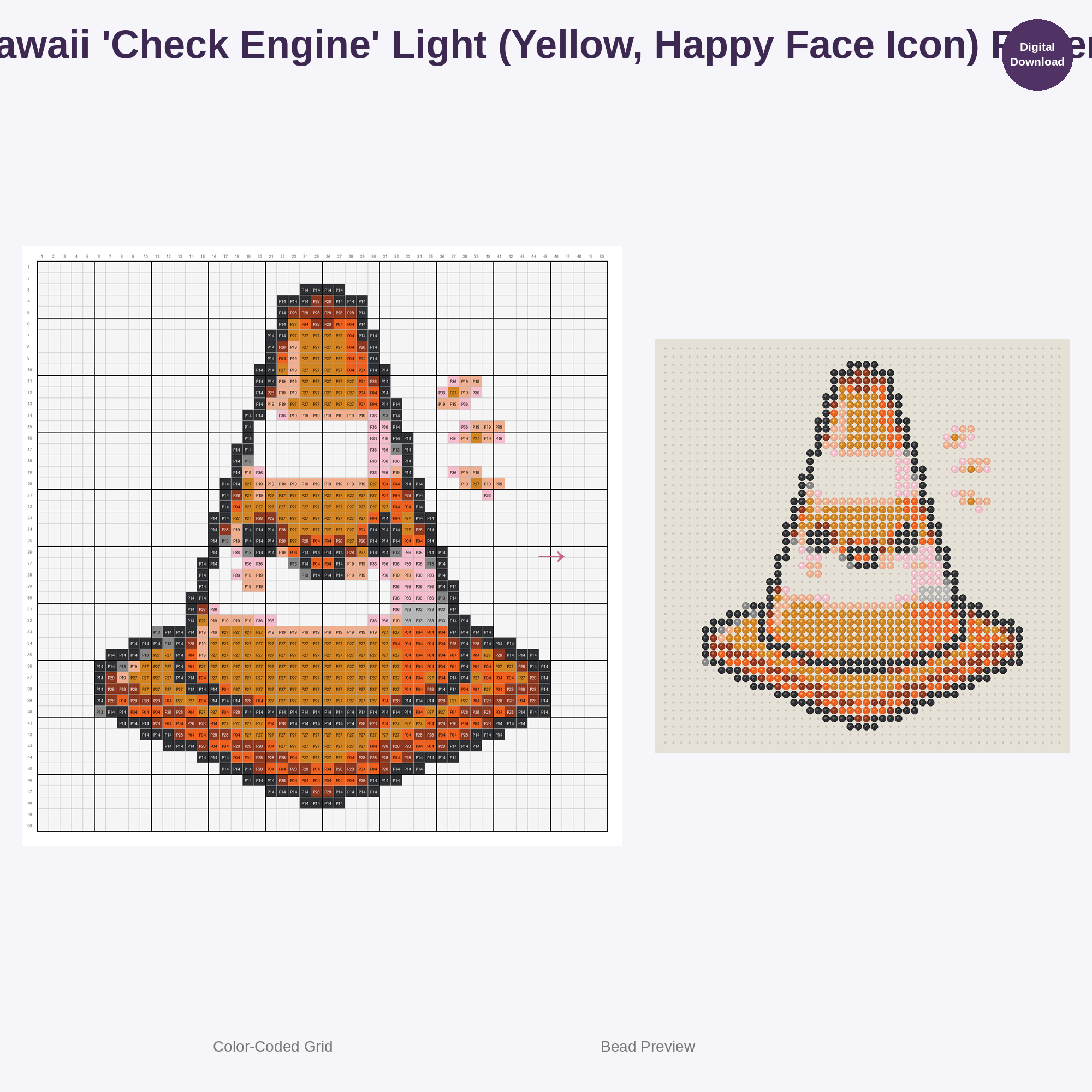 Cute Car Parts & Mechanic Tools Perler Bead Patterns Bundle, 48 Designs (PDF Digital Download)