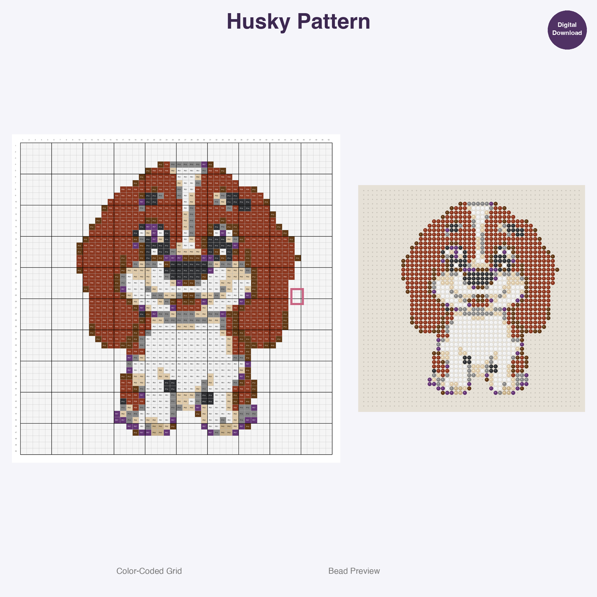 Kawaii Dog Breeds Perler Bead Patterns Bundle, 48 Designs (PDF Digital Download)