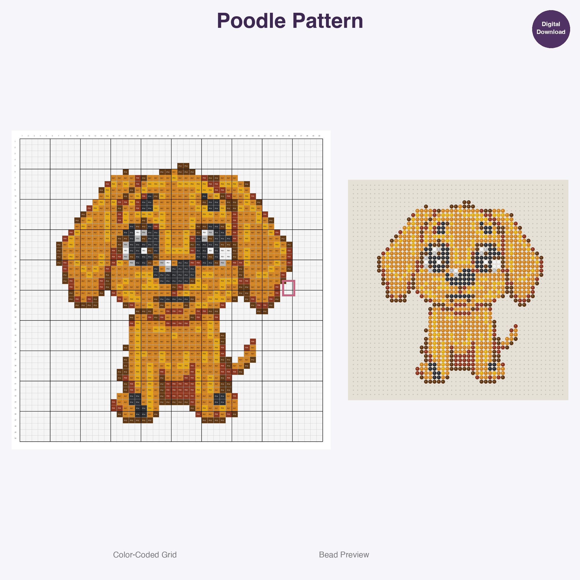Kawaii Dog Breeds Perler Bead Patterns Bundle, 48 Designs (PDF Digital Download)