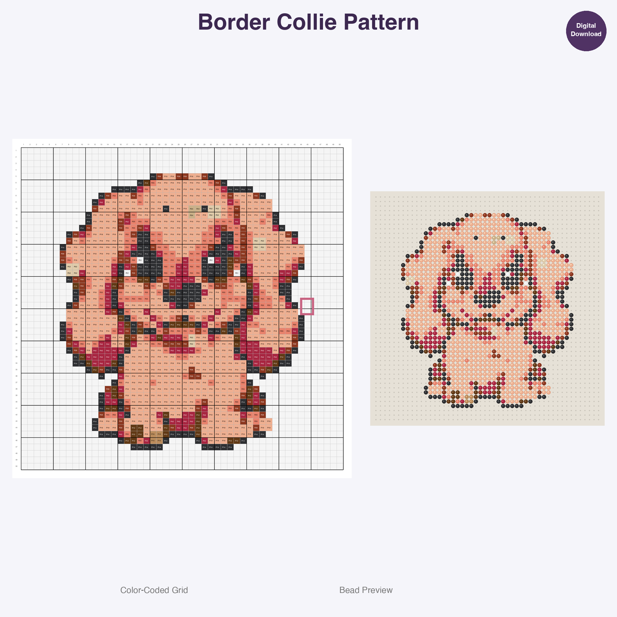Kawaii Dog Breeds Perler Bead Patterns Bundle, 48 Designs (PDF Digital Download)