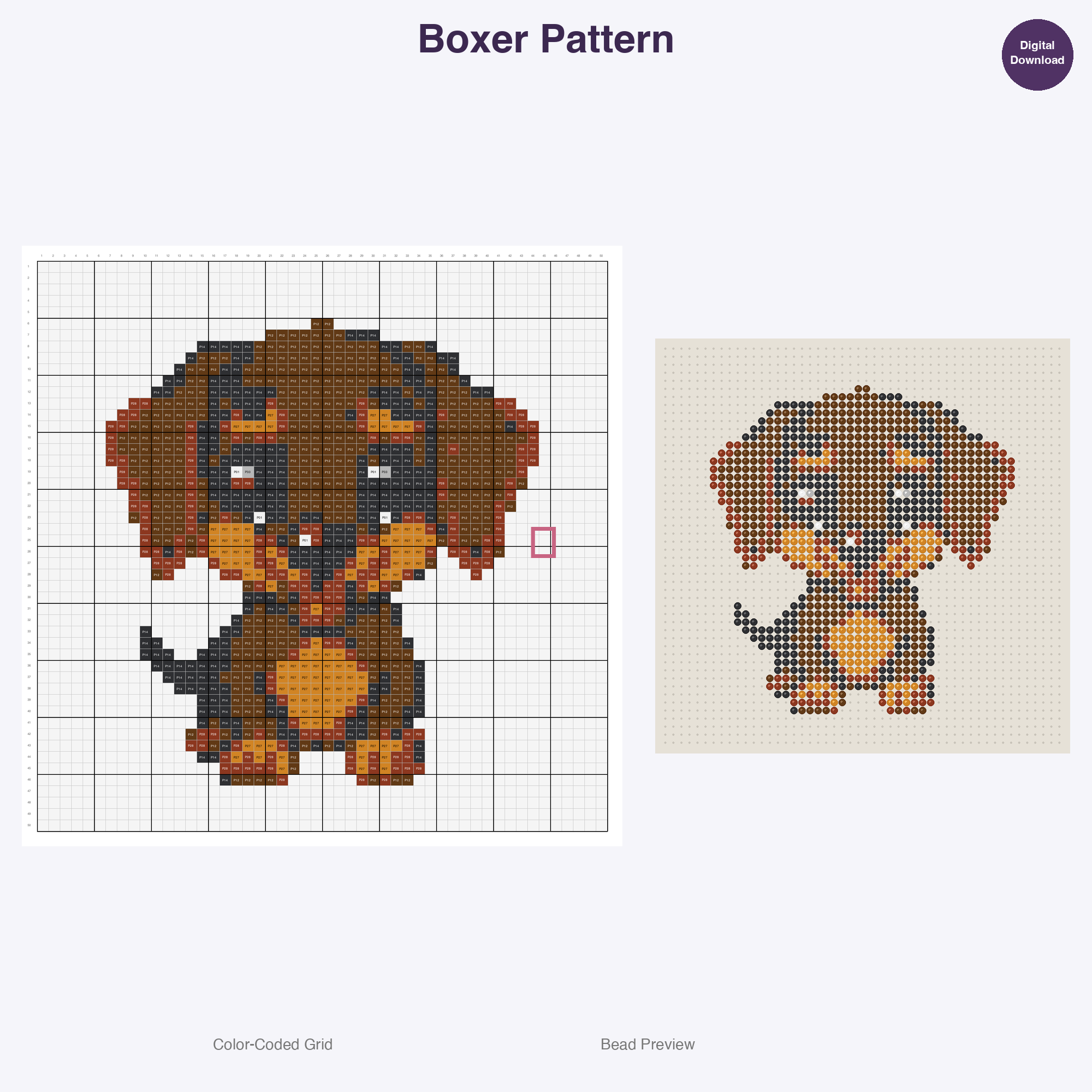 Kawaii Dog Breeds Perler Bead Patterns Bundle, 48 Designs (PDF Digital Download)