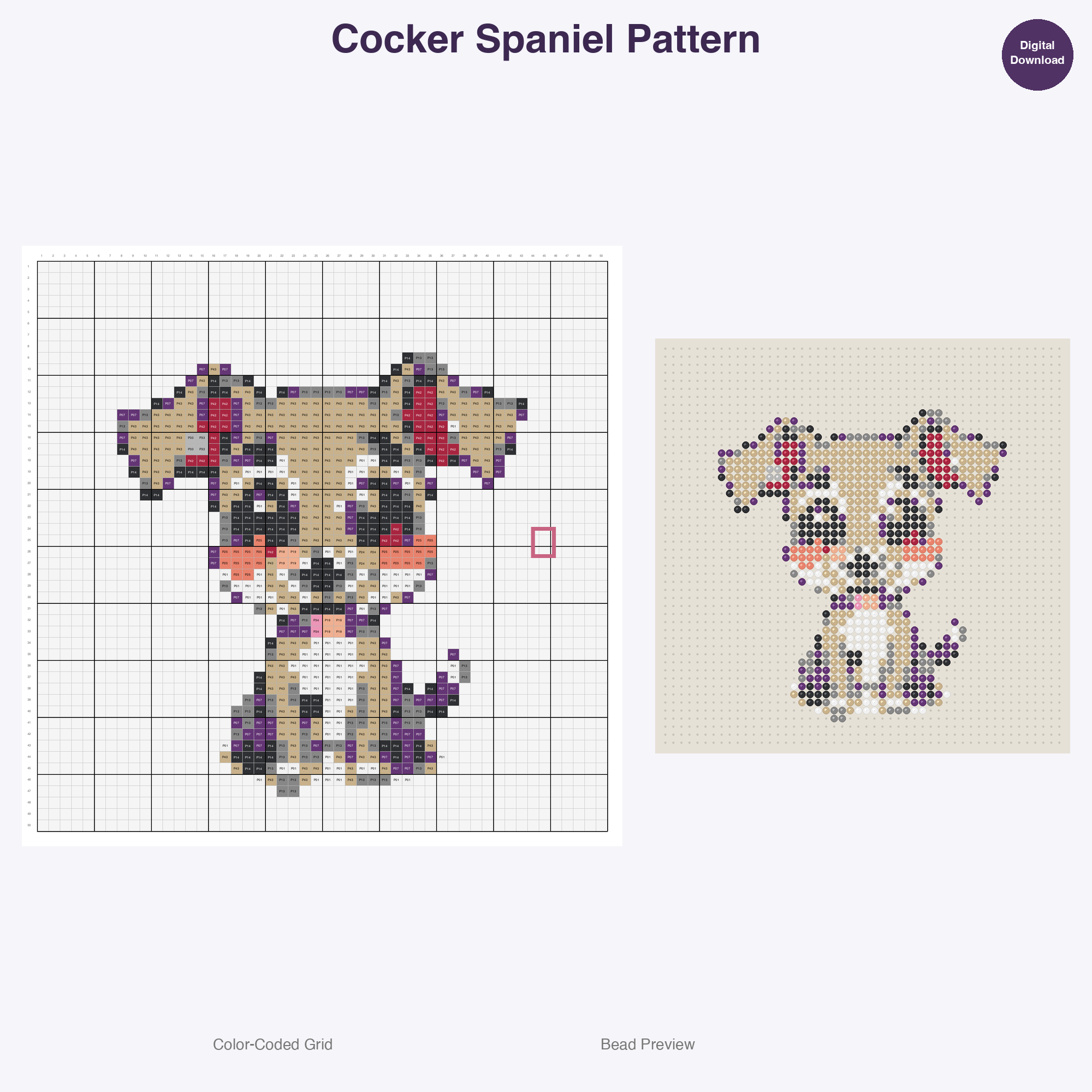 Kawaii Dog Breeds Perler Bead Patterns Bundle, 48 Designs (PDF Digital Download)