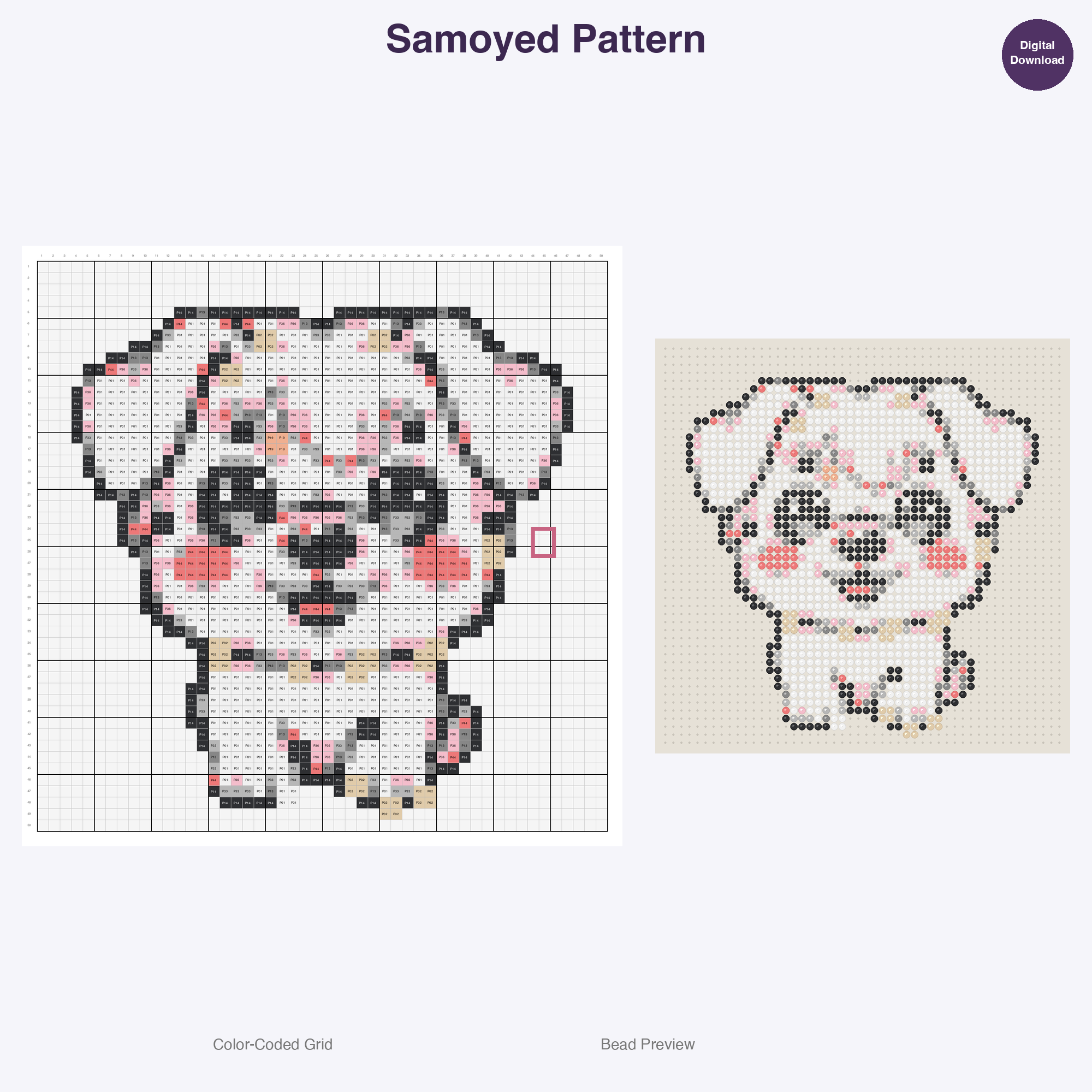 Kawaii Dog Breeds Perler Bead Patterns Bundle, 48 Designs (PDF Digital Download)