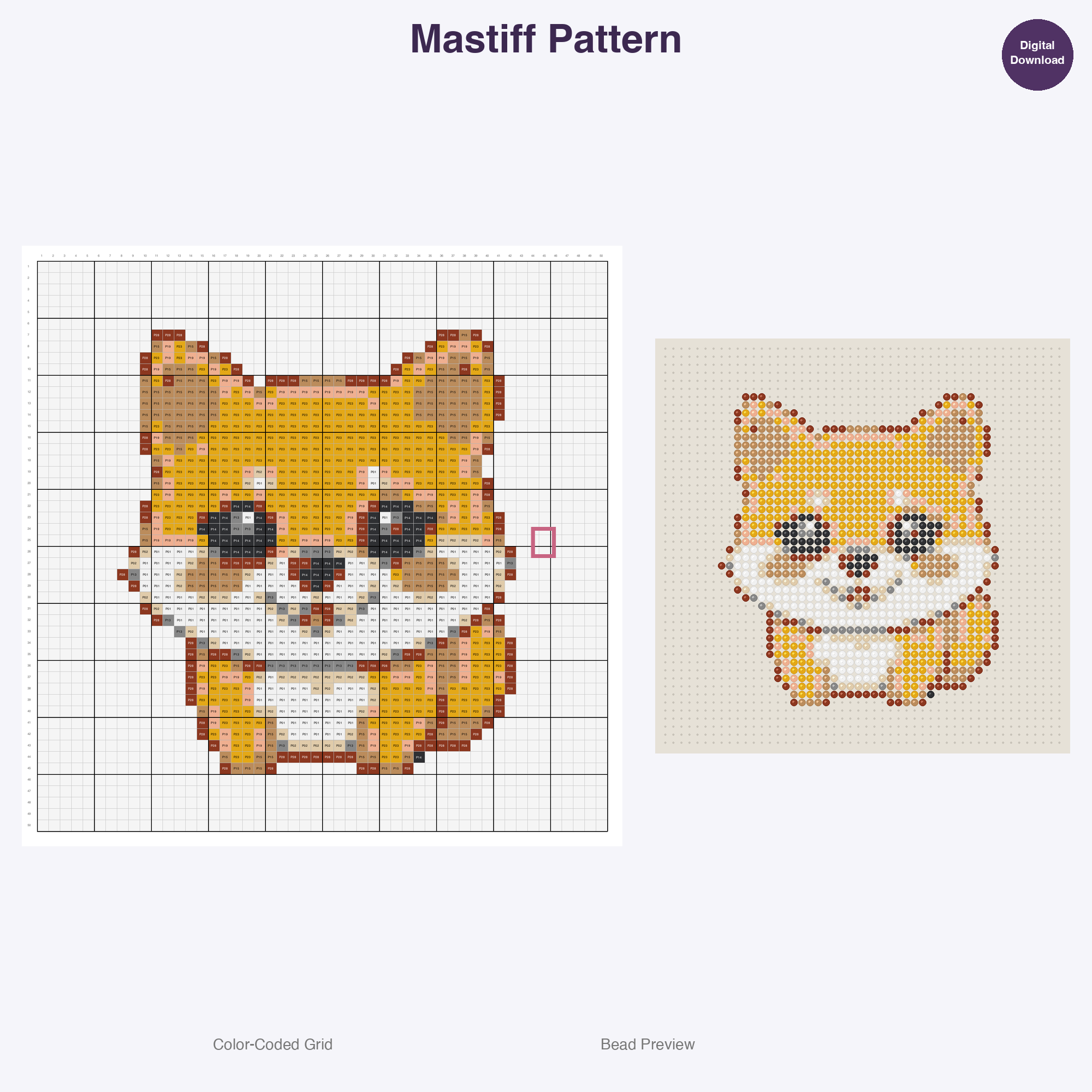 Kawaii Dog Breeds Perler Bead Patterns Bundle, 48 Designs (PDF Digital Download)