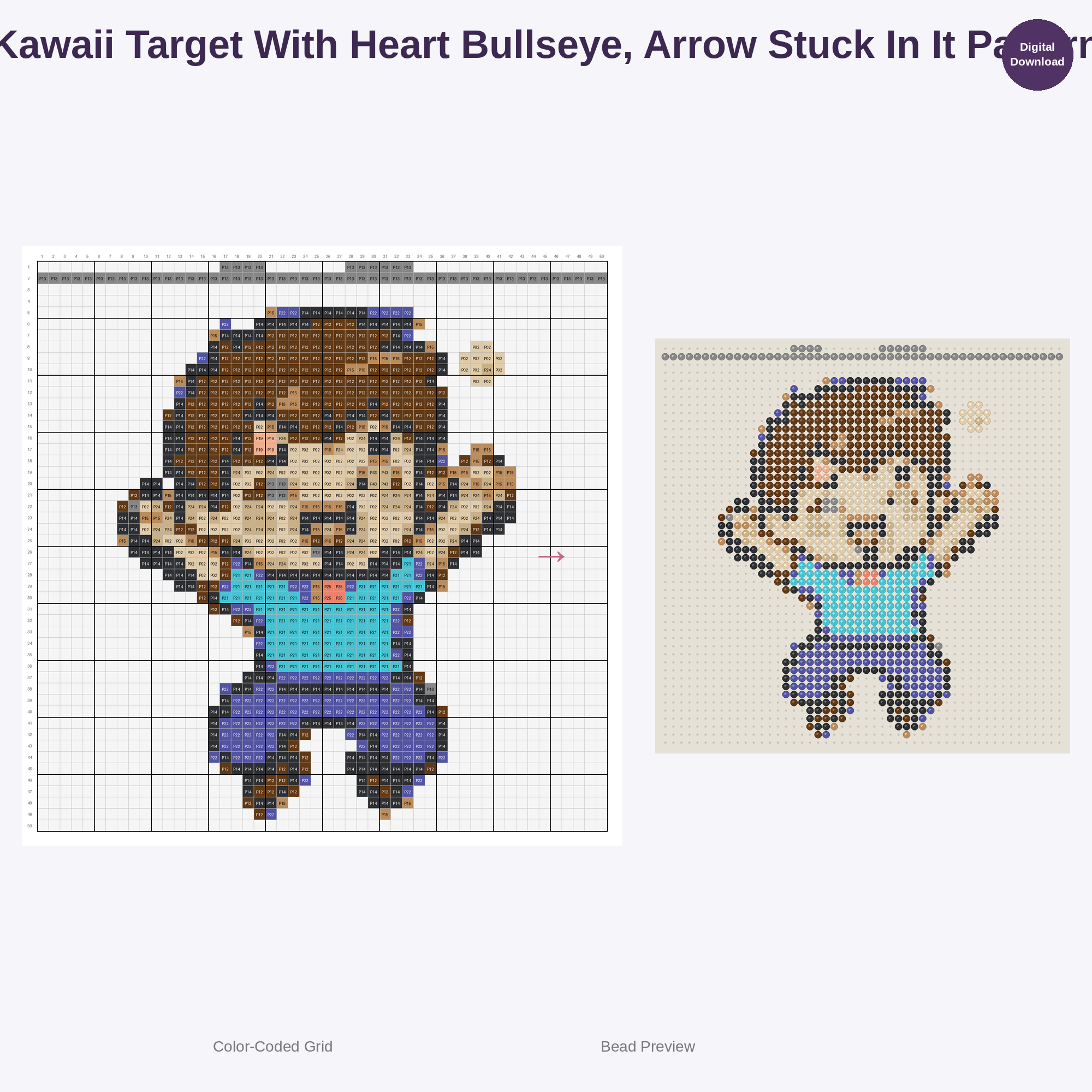 Kawaii Kids Archery Adventures Perler Bead Patterns Bundle, 48 Designs (PDF Digital Download)