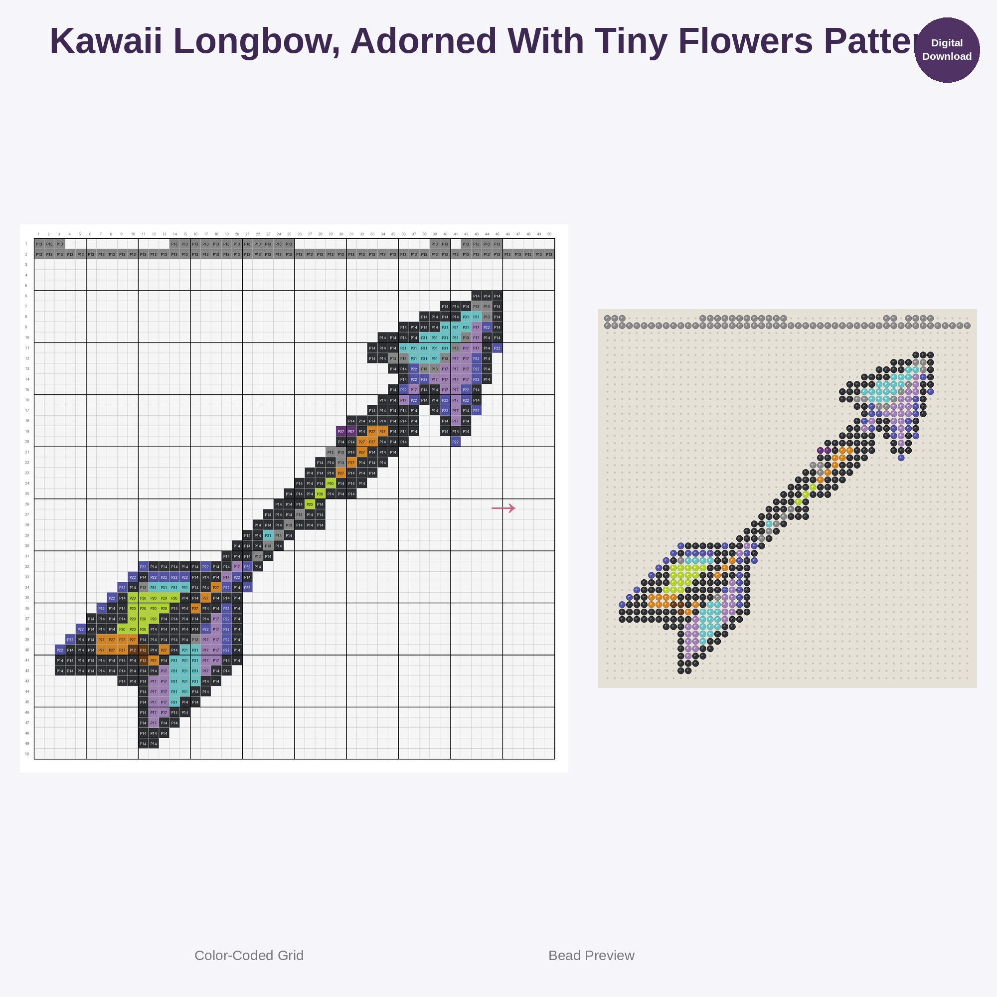 Kawaii Kids Archery Adventures Perler Bead Patterns Bundle, 48 Designs (PDF Digital Download)