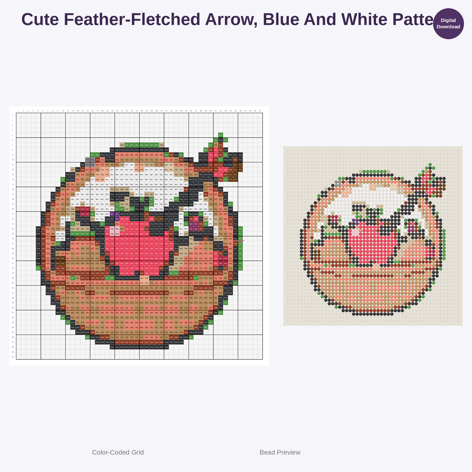 Kawaii Kids Archery Adventures Perler Bead Patterns Bundle, 48 Designs (PDF Digital Download)