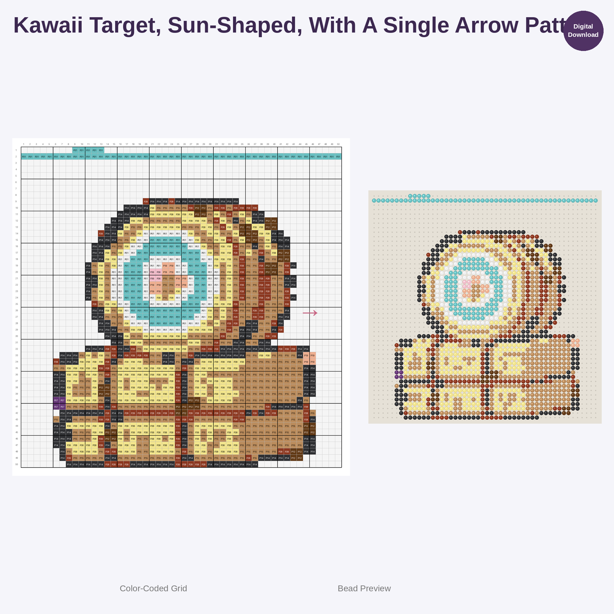 Kawaii Kids Archery Adventures Perler Bead Patterns Bundle, 48 Designs (PDF Digital Download)