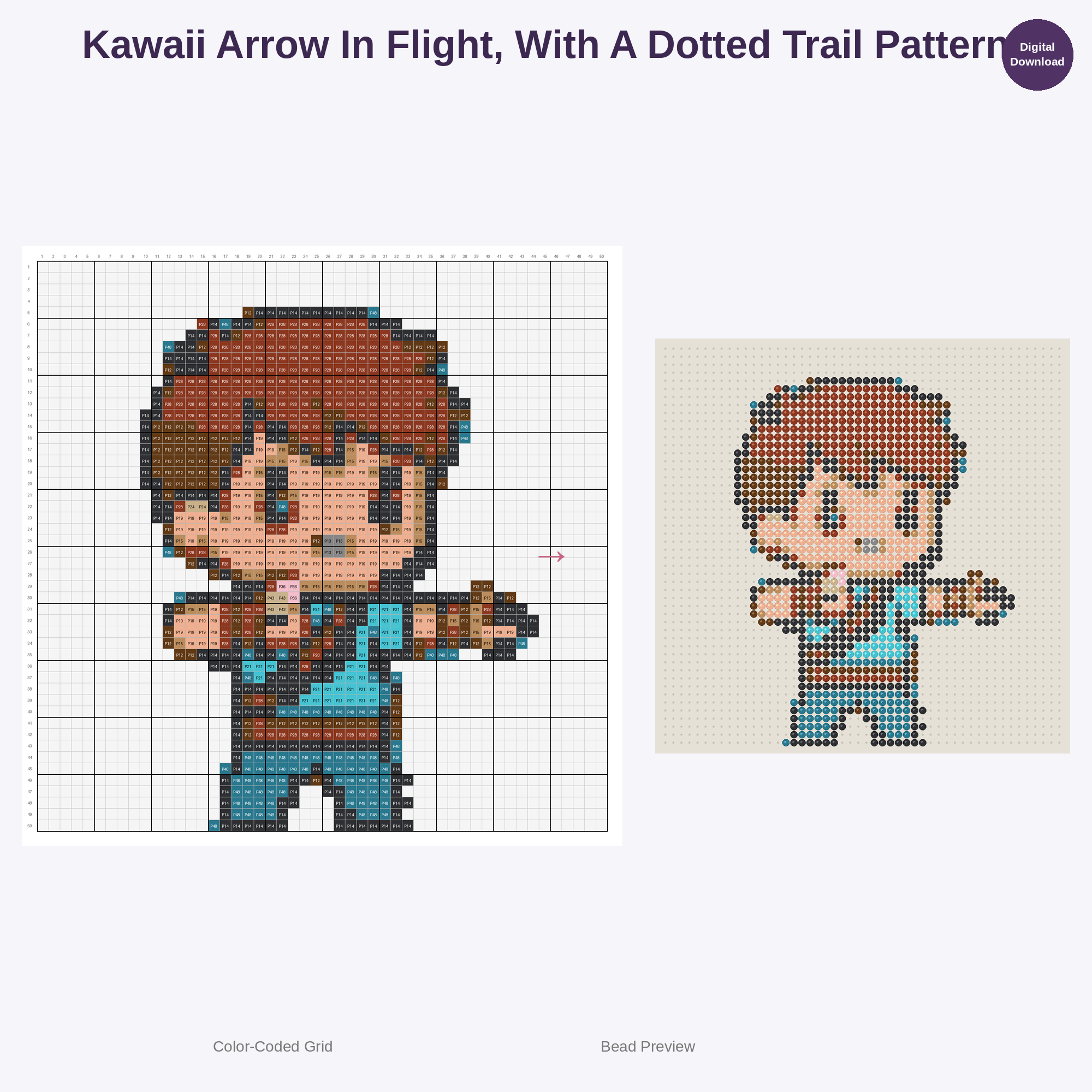 Kawaii Kids Archery Adventures Perler Bead Patterns Bundle, 48 Designs (PDF Digital Download)