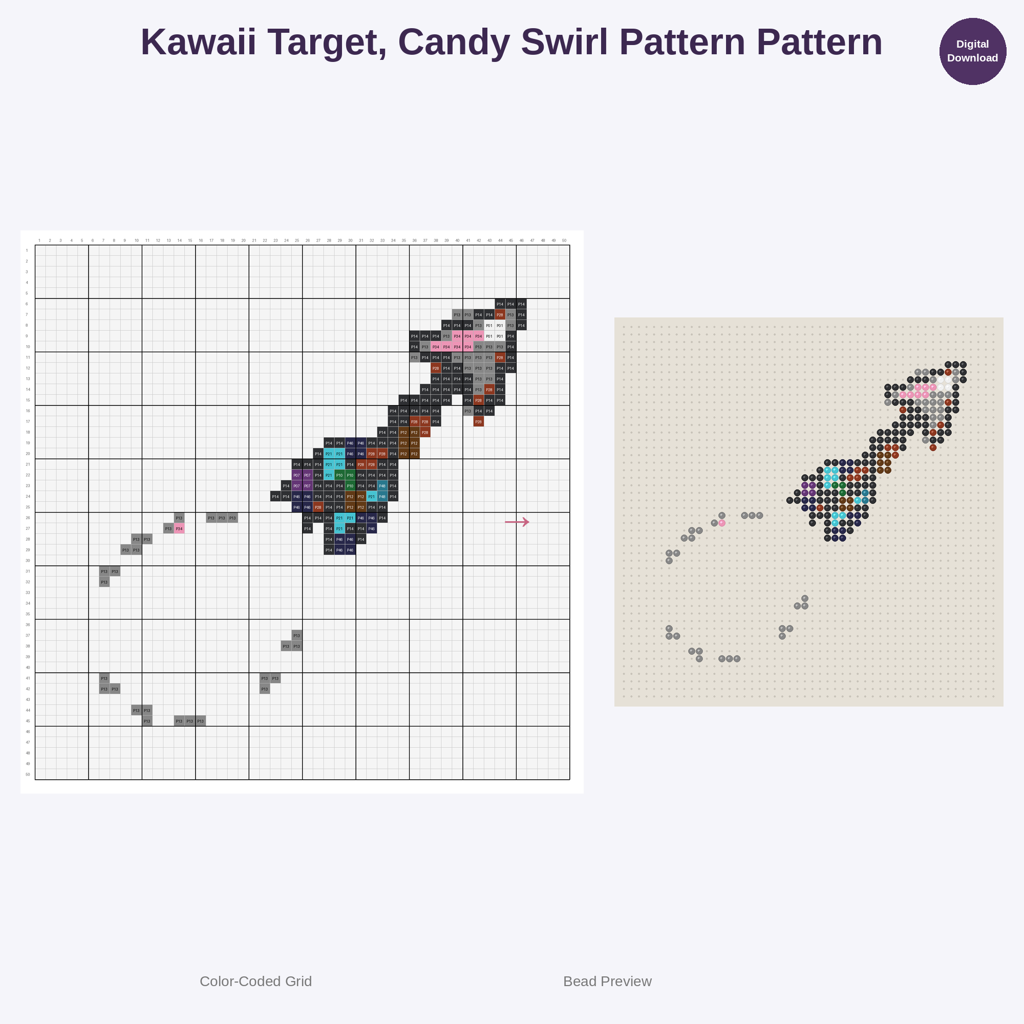 Kawaii Kids Archery Adventures Perler Bead Patterns Bundle, 48 Designs (PDF Digital Download)