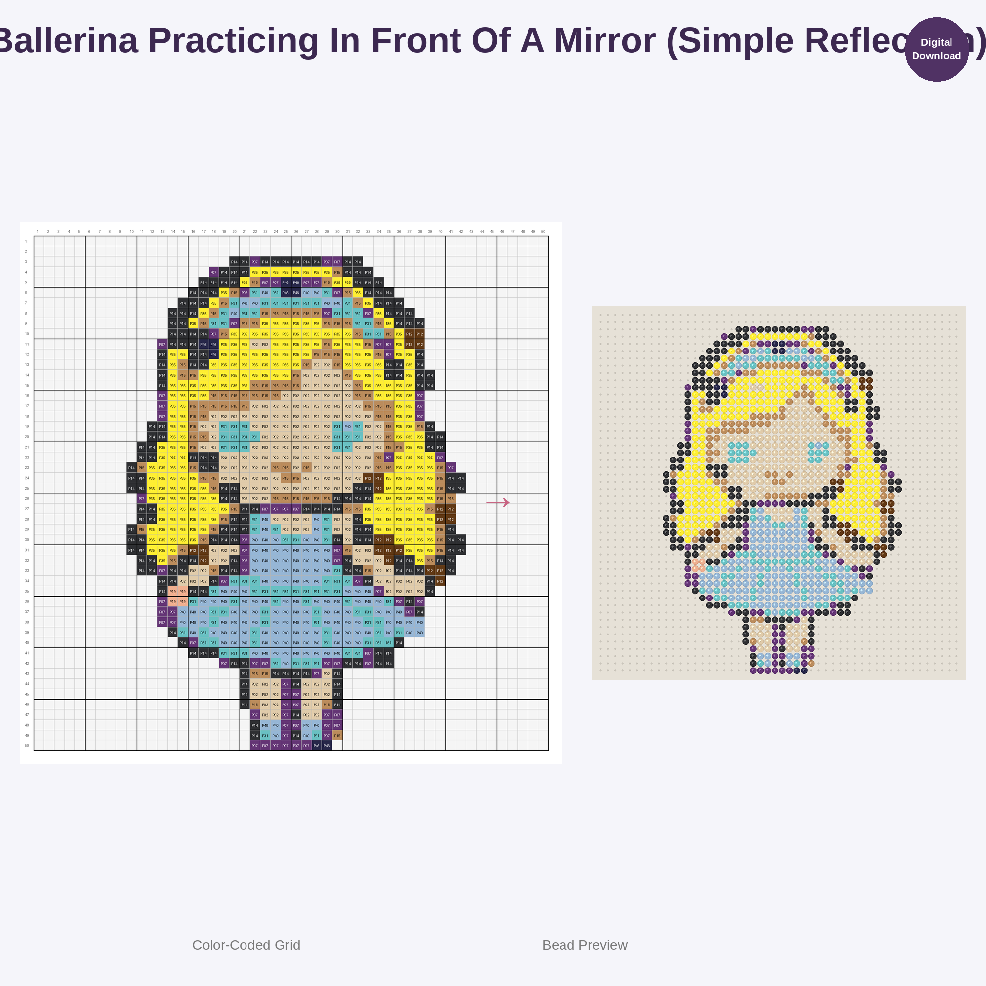 Kawaii Kids Ballet World Perler Bead Patterns Bundle, 48 Designs (PDF Digital Download)