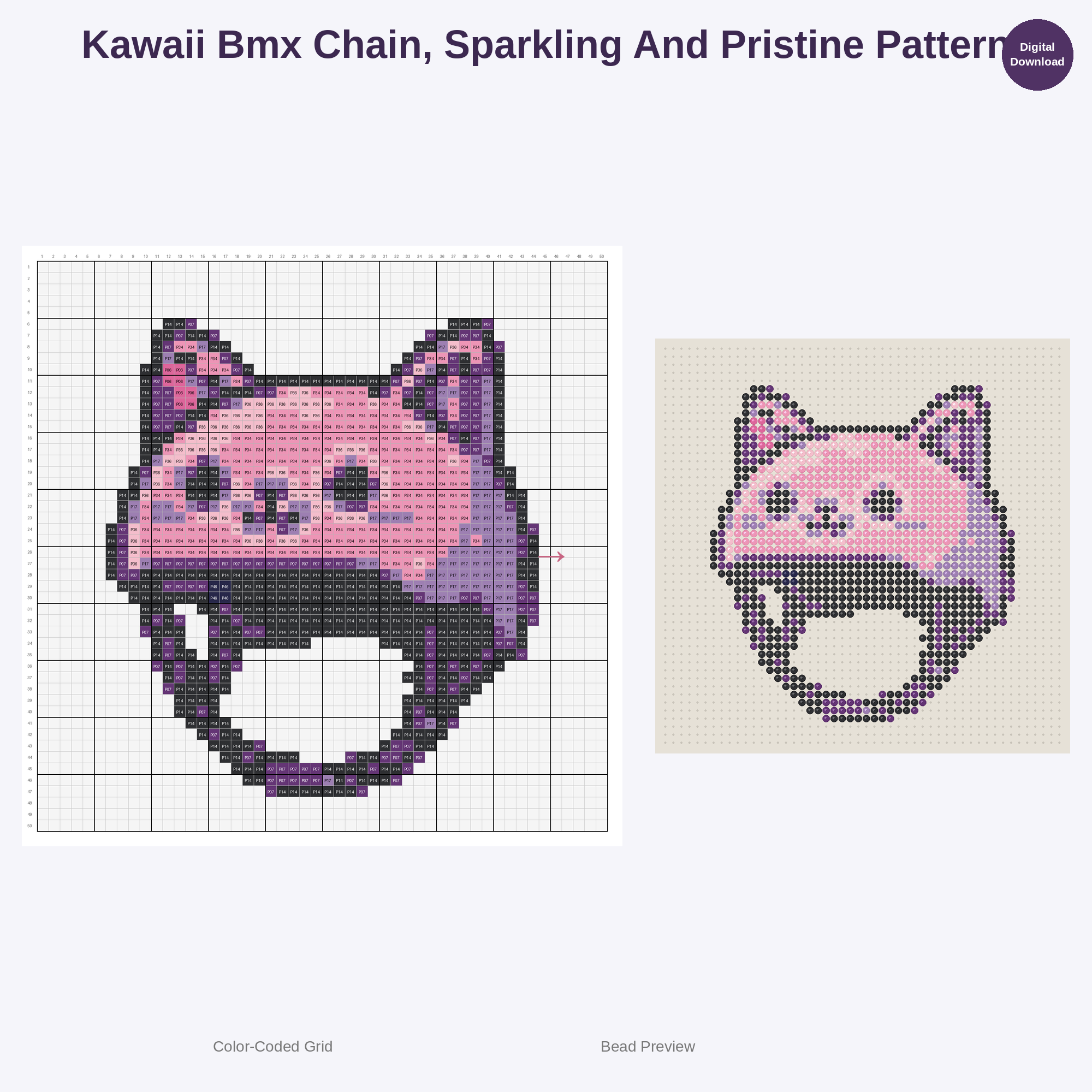 Kawaii Kids BMX Adventures Perler Bead Patterns Bundle, 48 Designs (PDF Digital Download)
