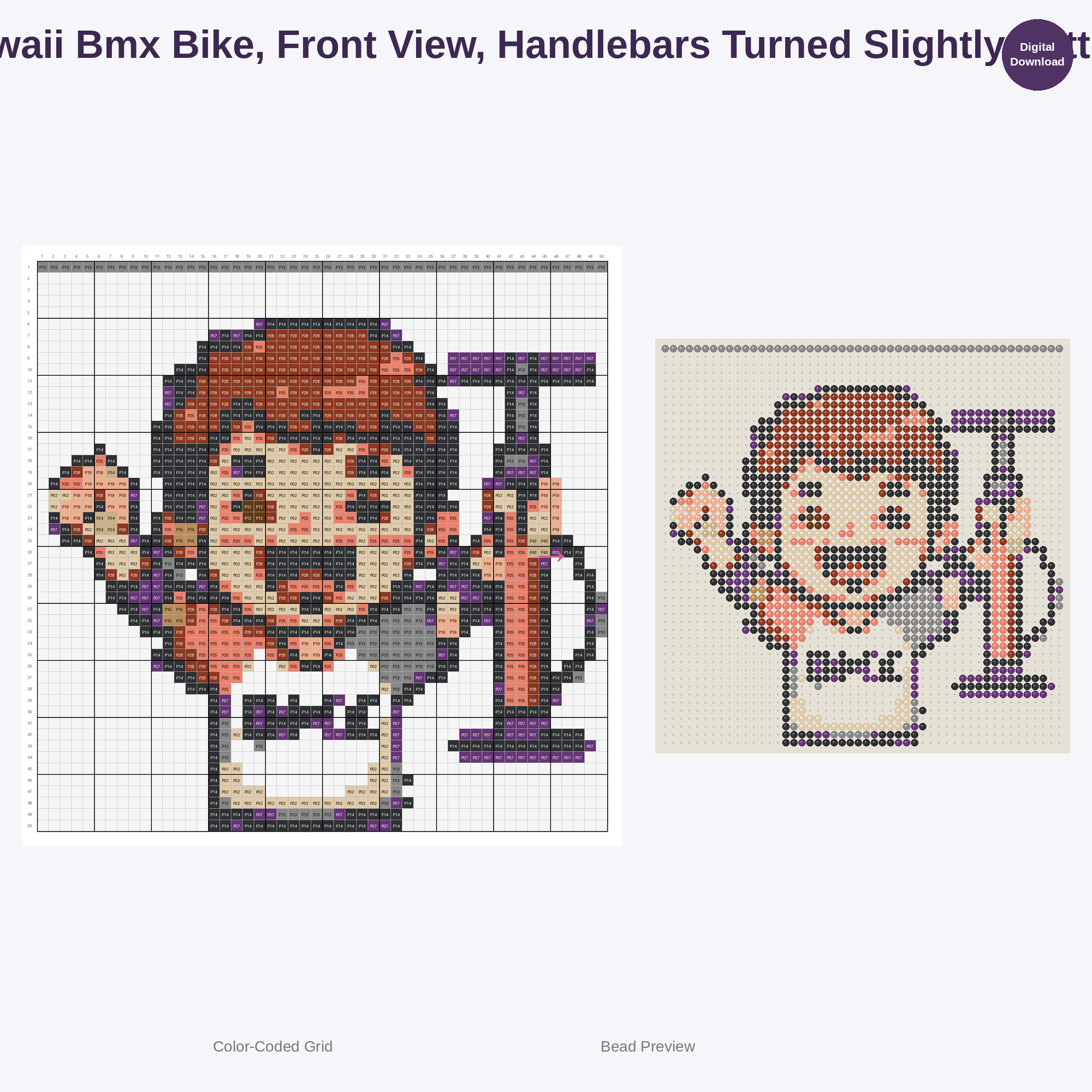 Kawaii Kids BMX Adventures Perler Bead Patterns Bundle, 48 Designs (PDF Digital Download)