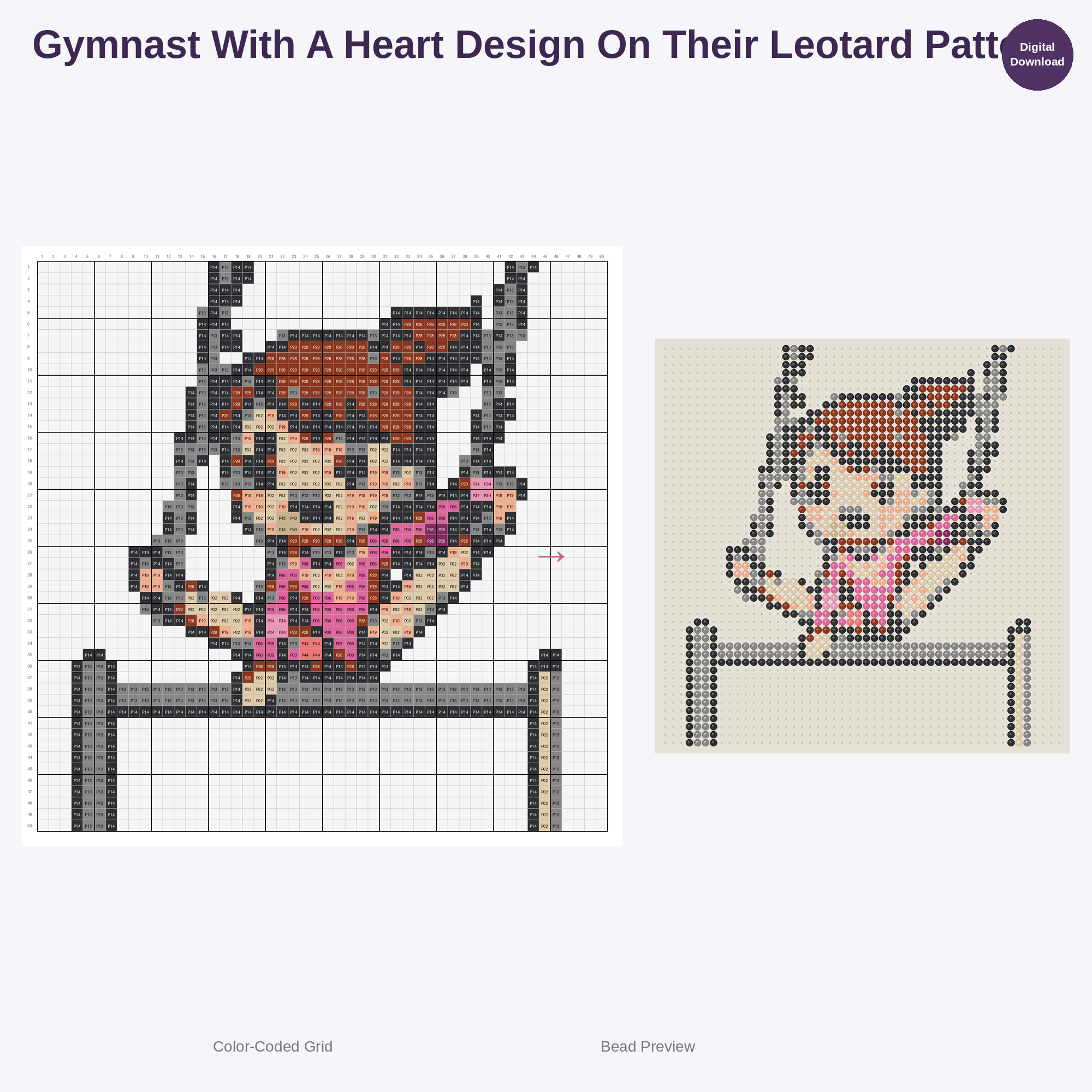 Kawaii Kids Gymnastics Perler Bead Patterns Bundle, 48 Designs (PDF Digital Download)