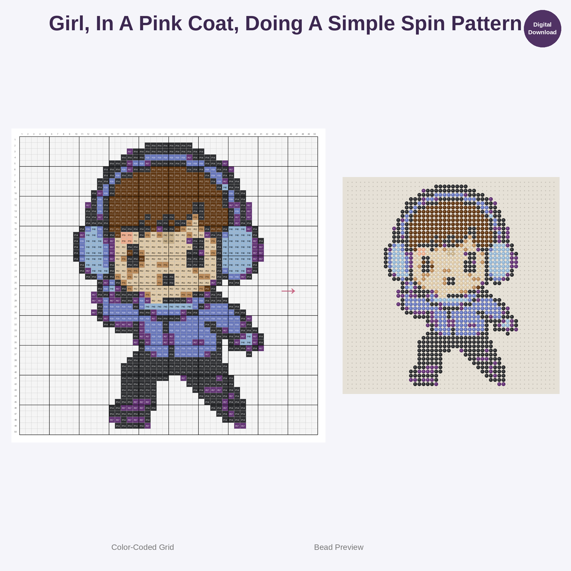 Kawaii Ice Skating Kids Perler Bead Patterns Bundle, 48 Designs (PDF Digital Download)