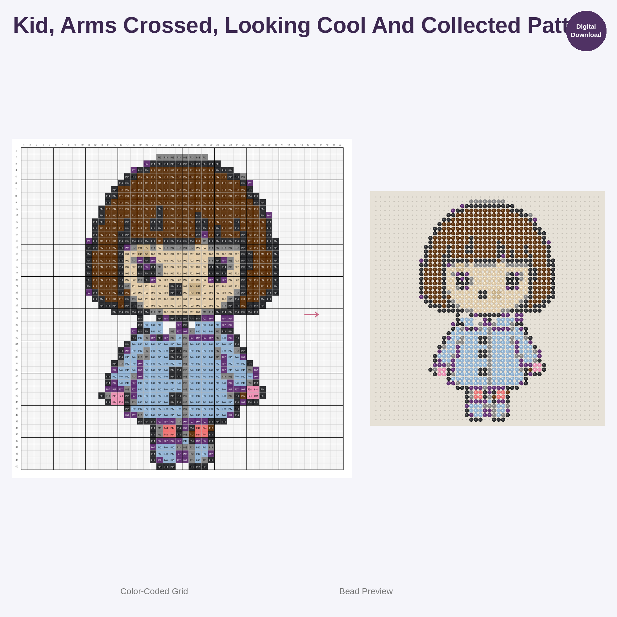 Kawaii Ice Skating Kids Perler Bead Patterns Bundle, 48 Designs (PDF Digital Download)