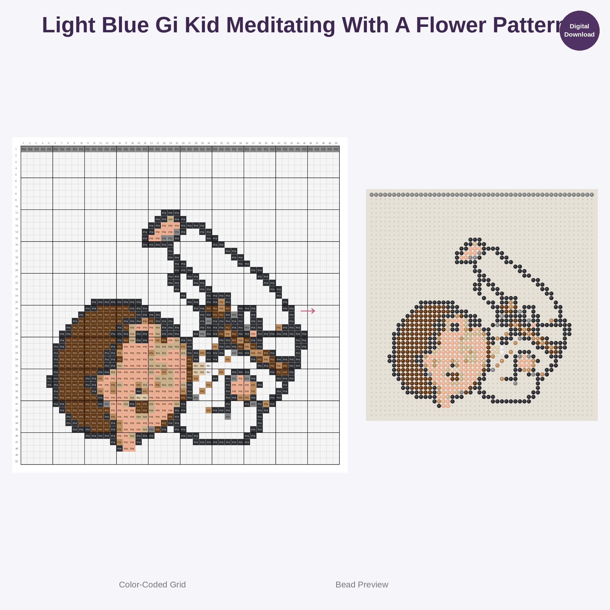 Kawaii Kids Karate Perler Bead Patterns Bundle, 48 Designs (PDF Digital Download)