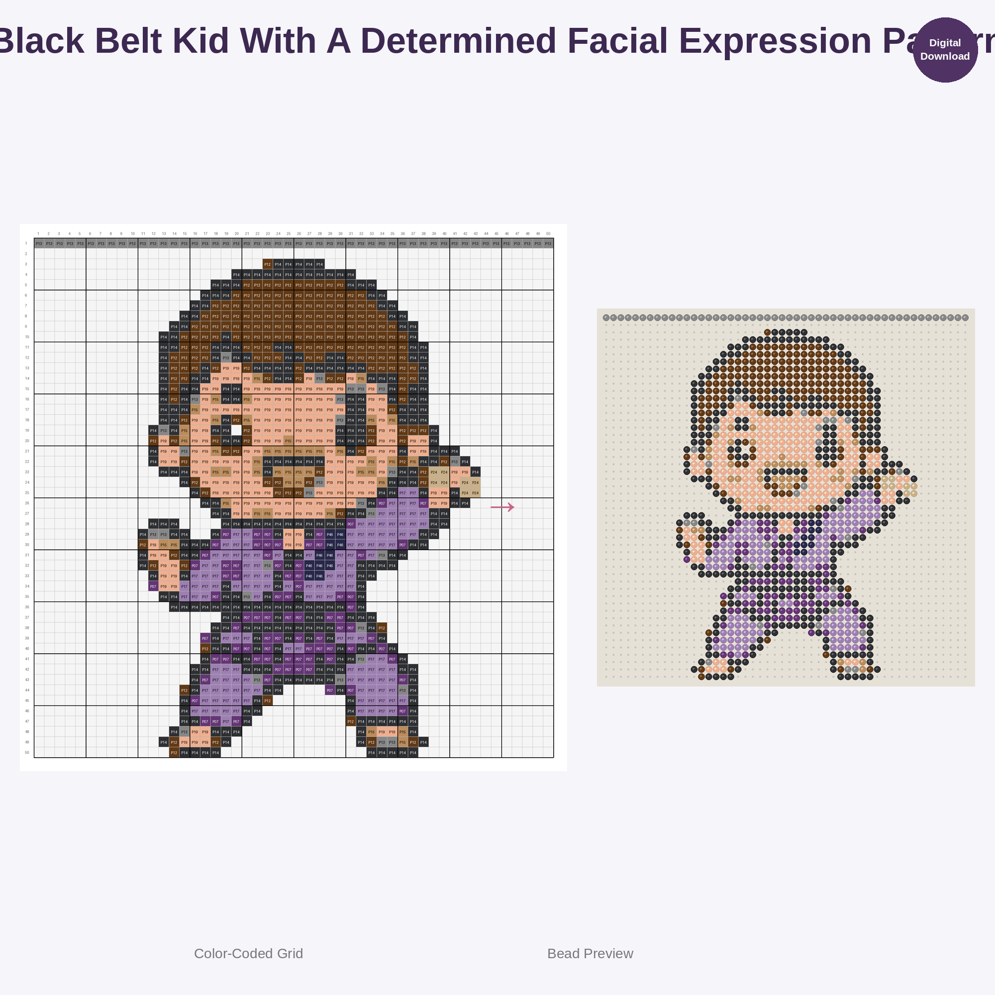 Kawaii Kids Karate Perler Bead Patterns Bundle, 48 Designs (PDF Digital Download)