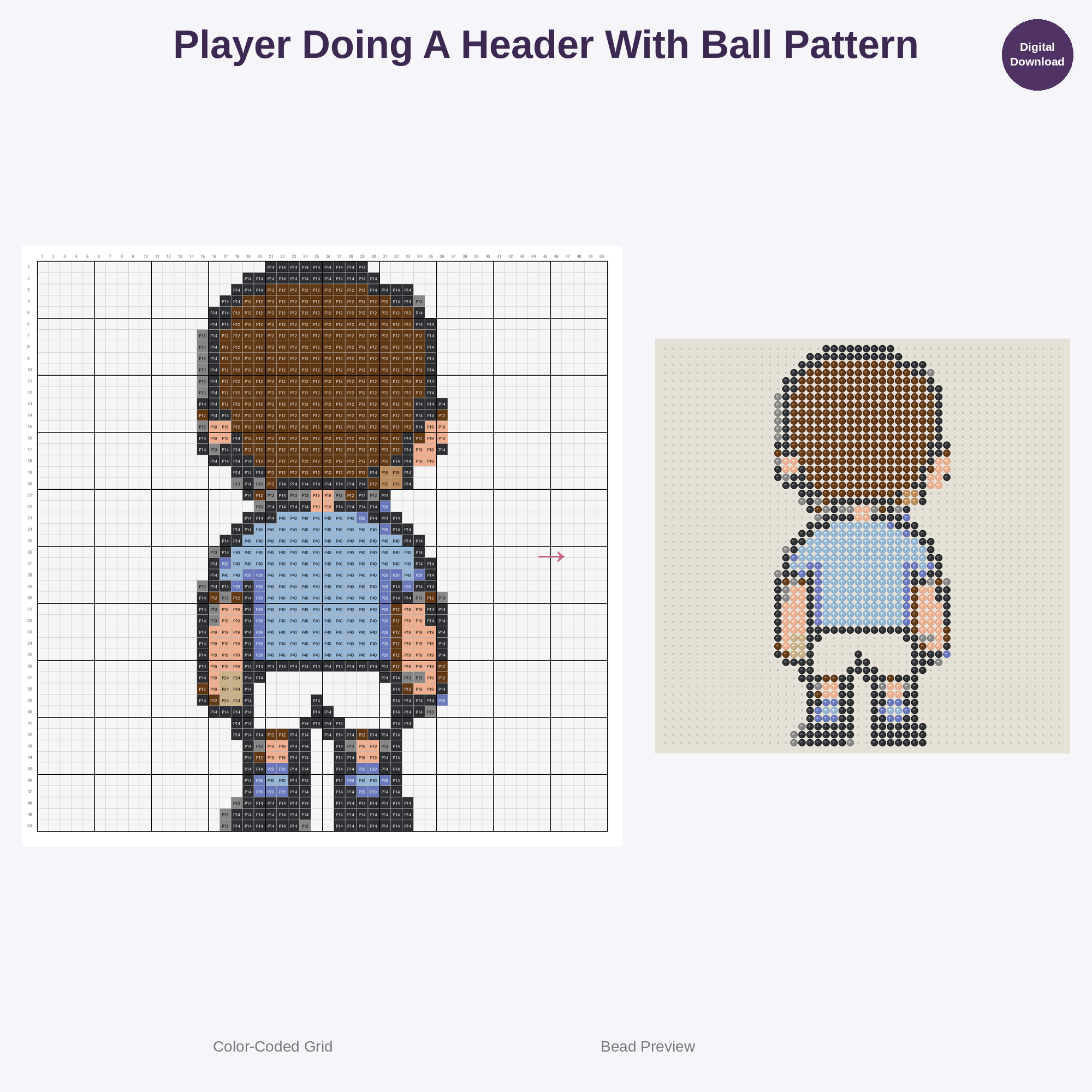 Cute Kawaii Kids Soccer Team Perler Bead Patterns Bundle, 48 Designs (PDF Digital Download)