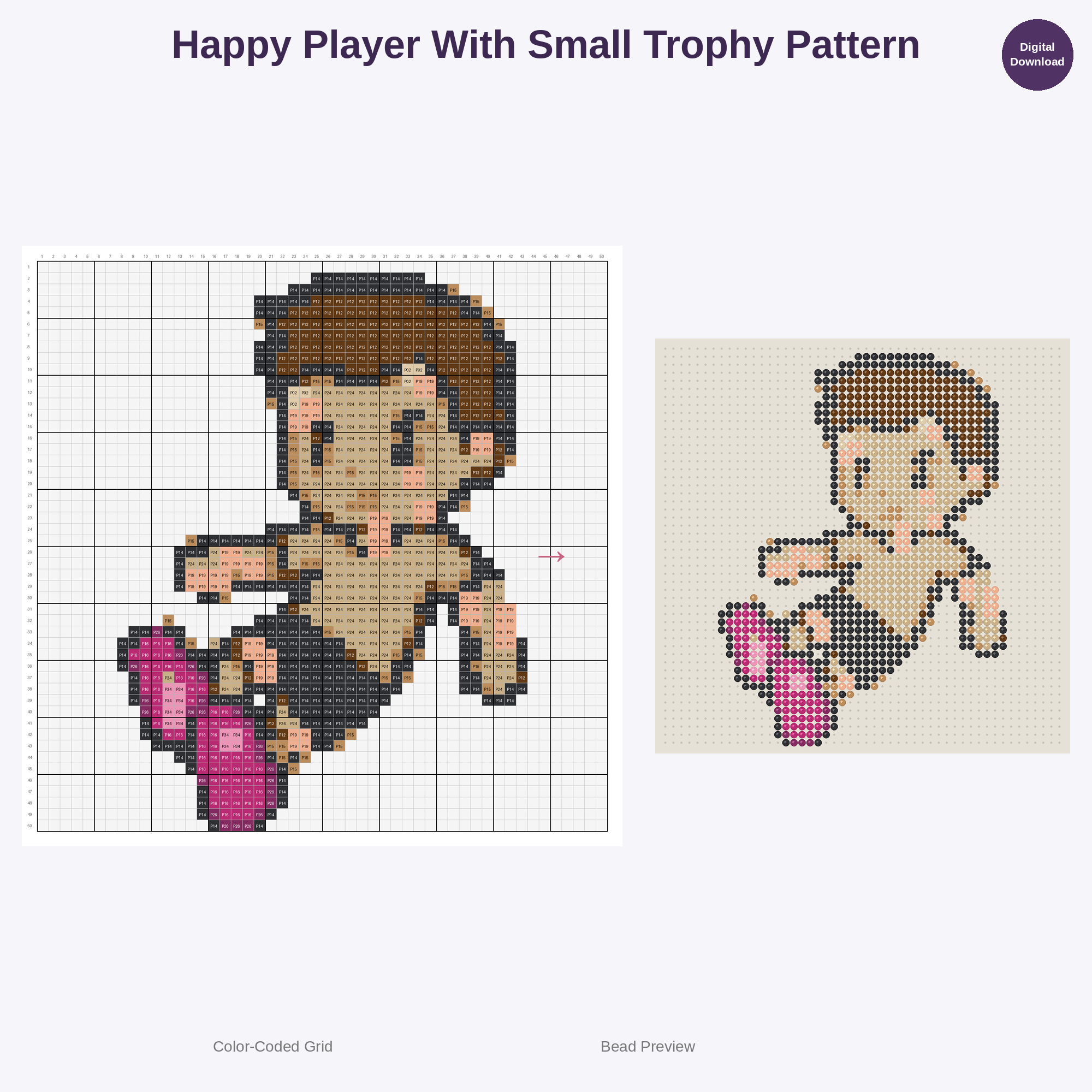 Cute Kawaii Kids Soccer Team Perler Bead Patterns Bundle, 48 Designs (PDF Digital Download)