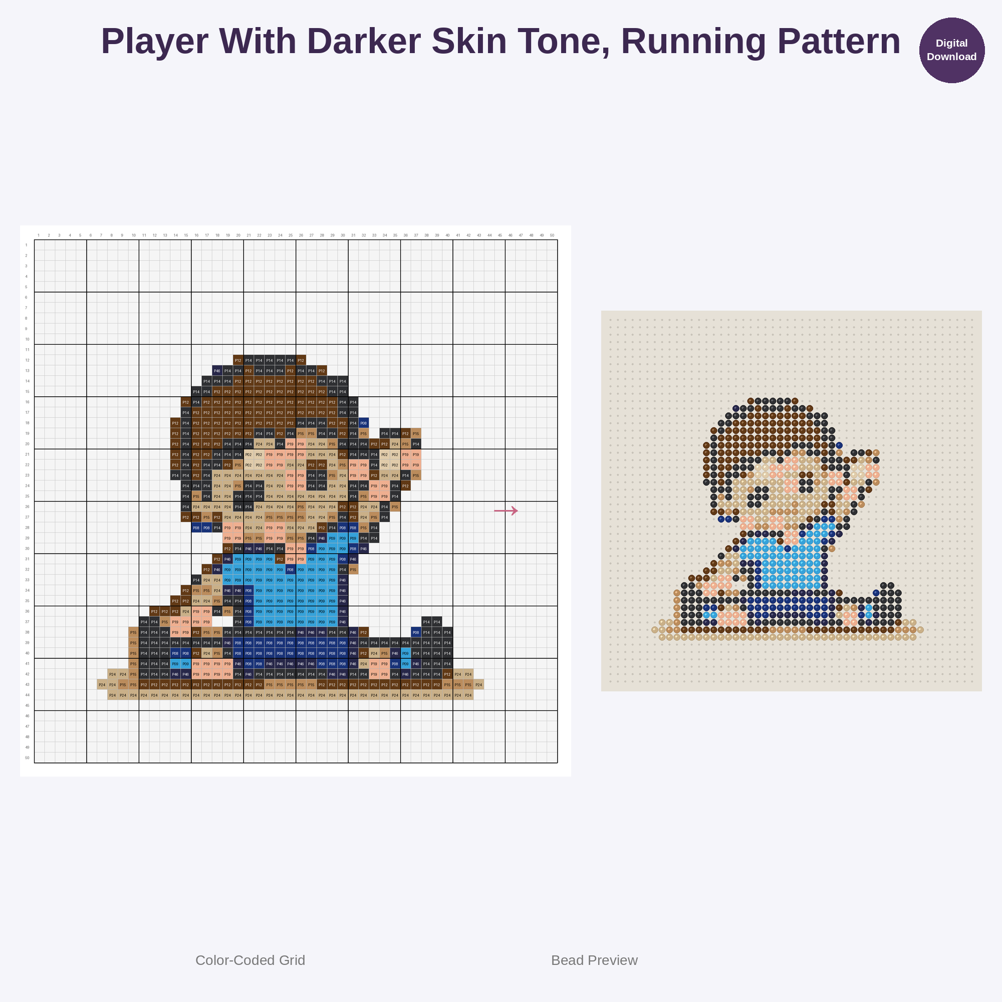 Cute Kawaii Kids Soccer Team Perler Bead Patterns Bundle, 48 Designs (PDF Digital Download)