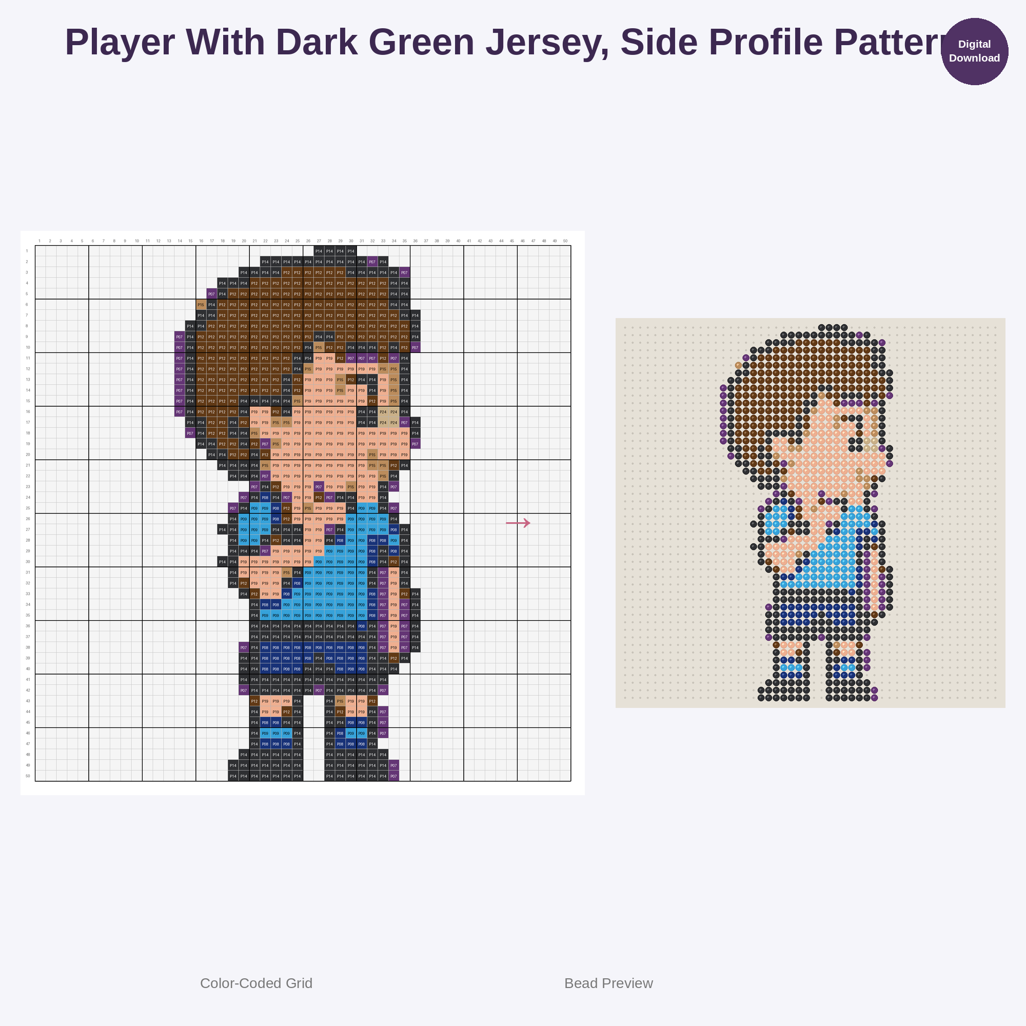 Cute Kawaii Kids Soccer Team Perler Bead Patterns Bundle, 48 Designs (PDF Digital Download)