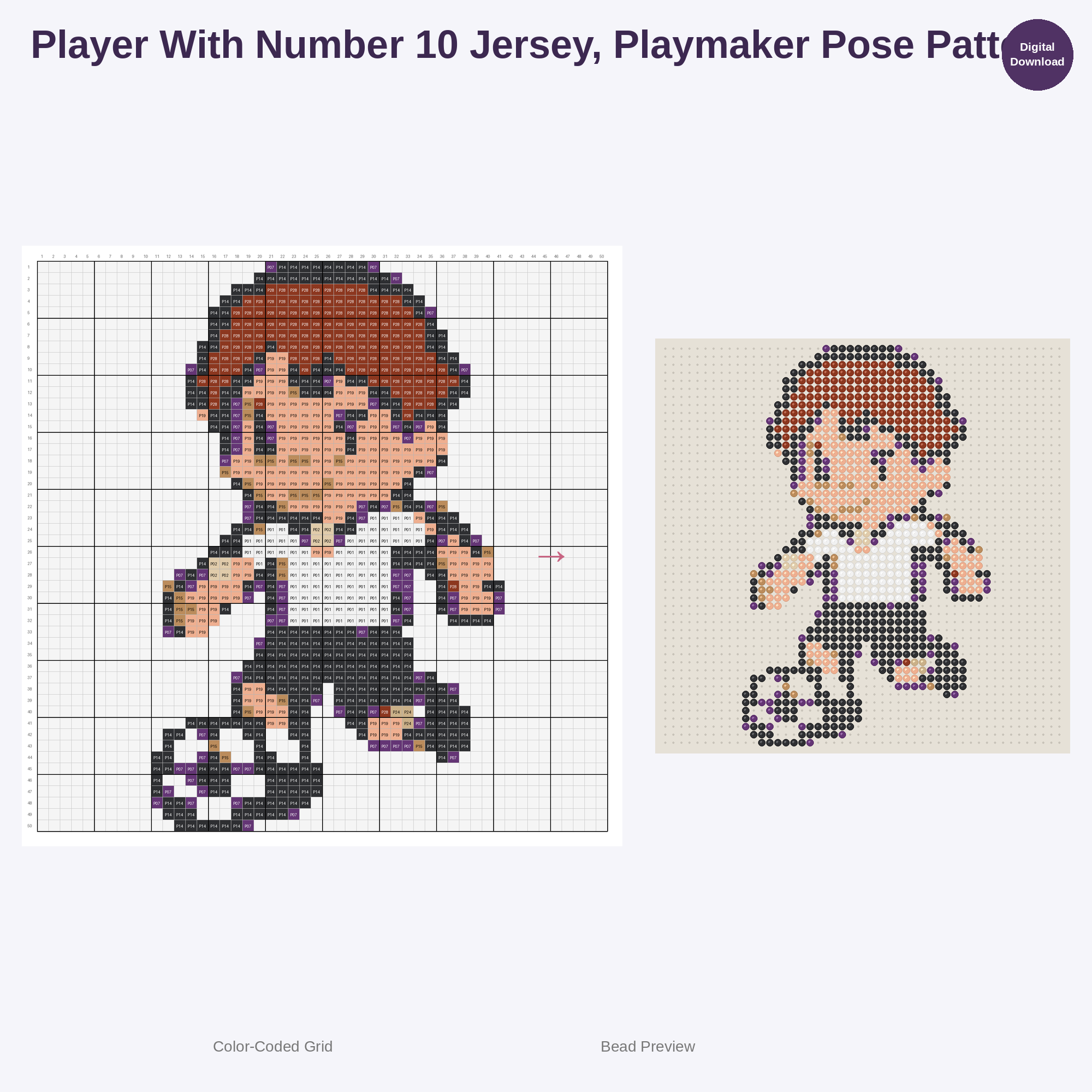 Cute Kawaii Kids Soccer Team Perler Bead Patterns Bundle, 48 Designs (PDF Digital Download)