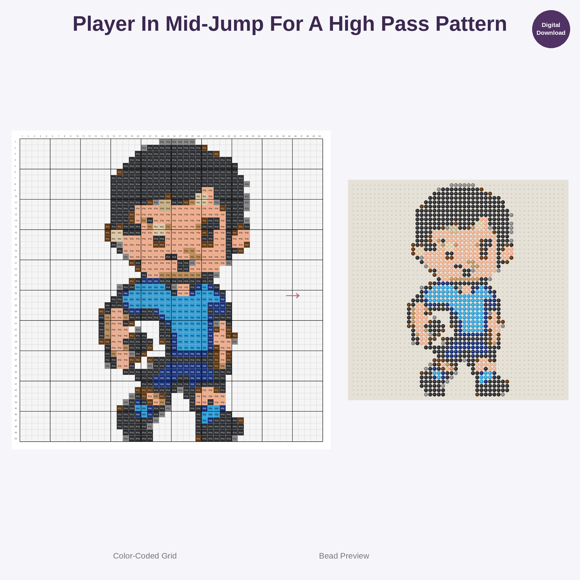 Cute Kawaii Kids Soccer Team Perler Bead Patterns Bundle, 48 Designs (PDF Digital Download)