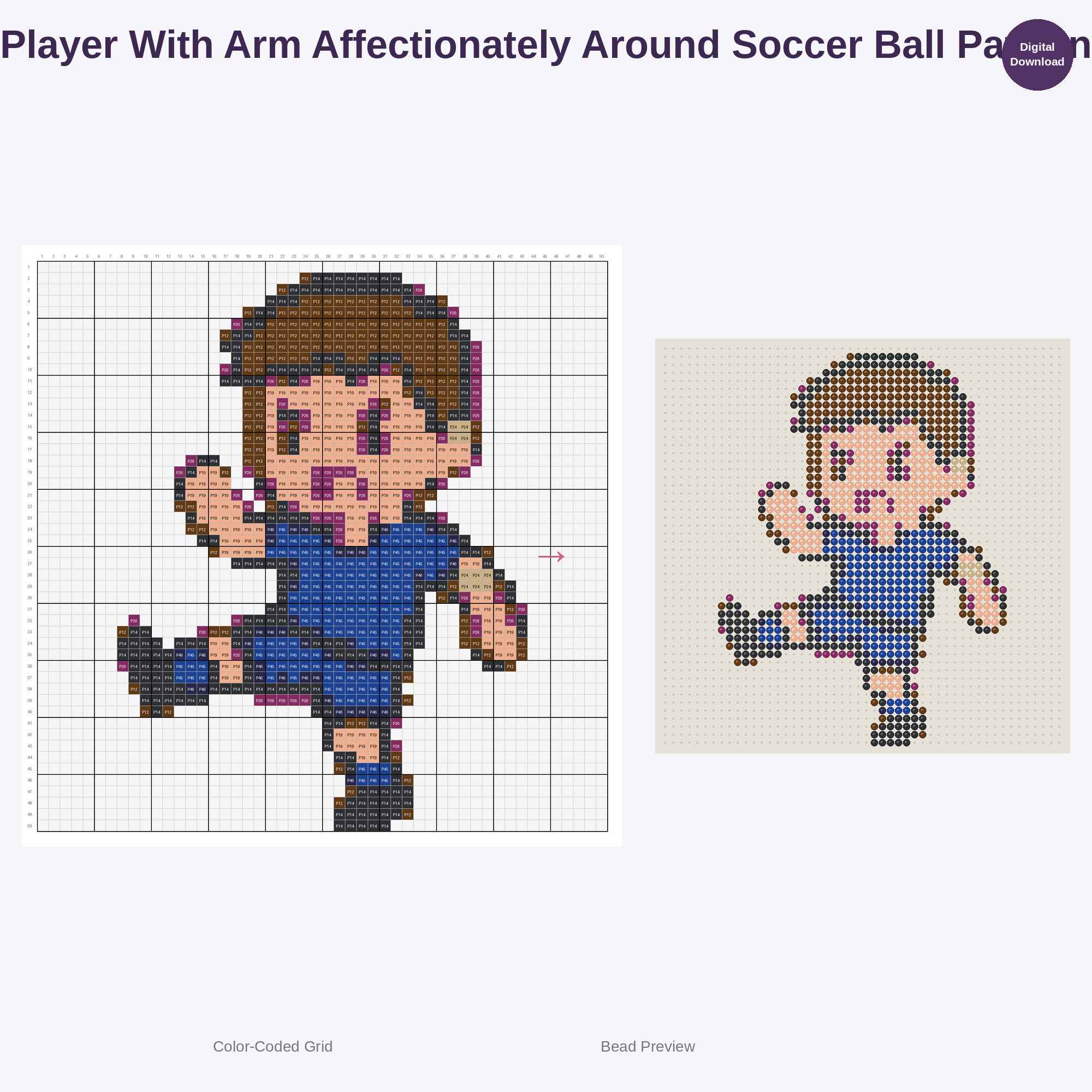 Cute Kawaii Kids Soccer Team Perler Bead Patterns Bundle, 48 Designs (PDF Digital Download)