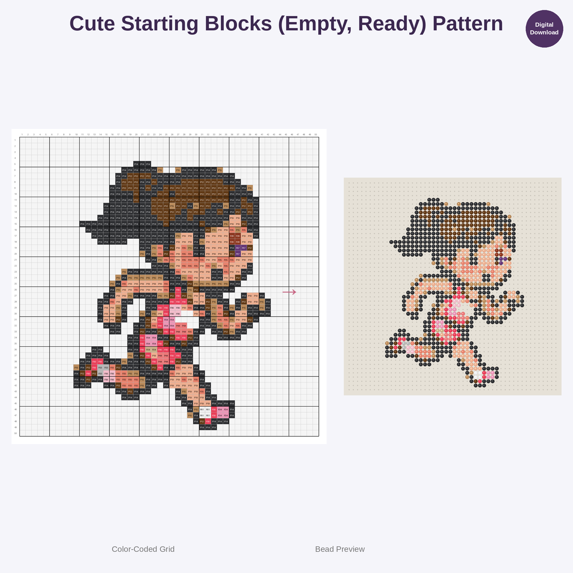 Kawaii Kids Track & Field Adventures Perler Bead Patterns Bundle, 48 Designs (PDF Digital Download)