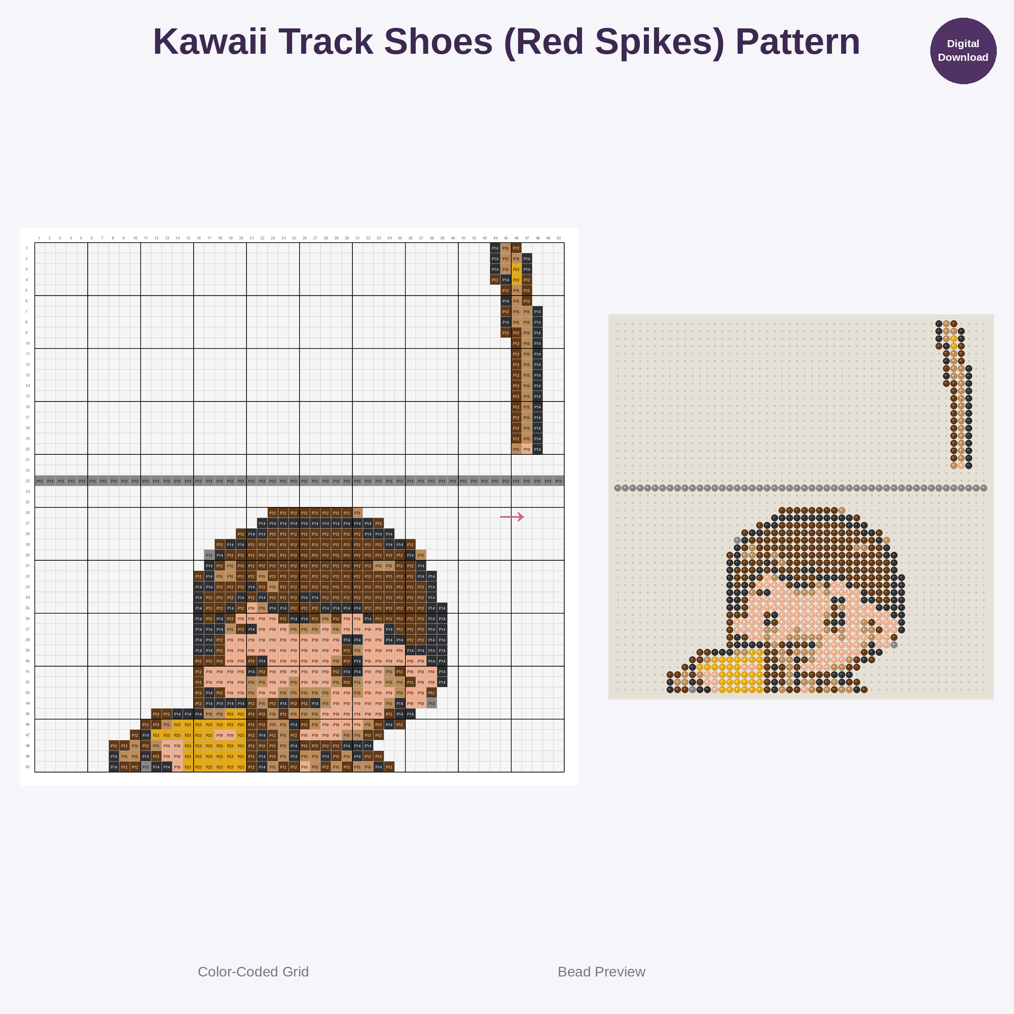Kawaii Kids Track & Field Adventures Perler Bead Patterns Bundle, 48 Designs (PDF Digital Download)