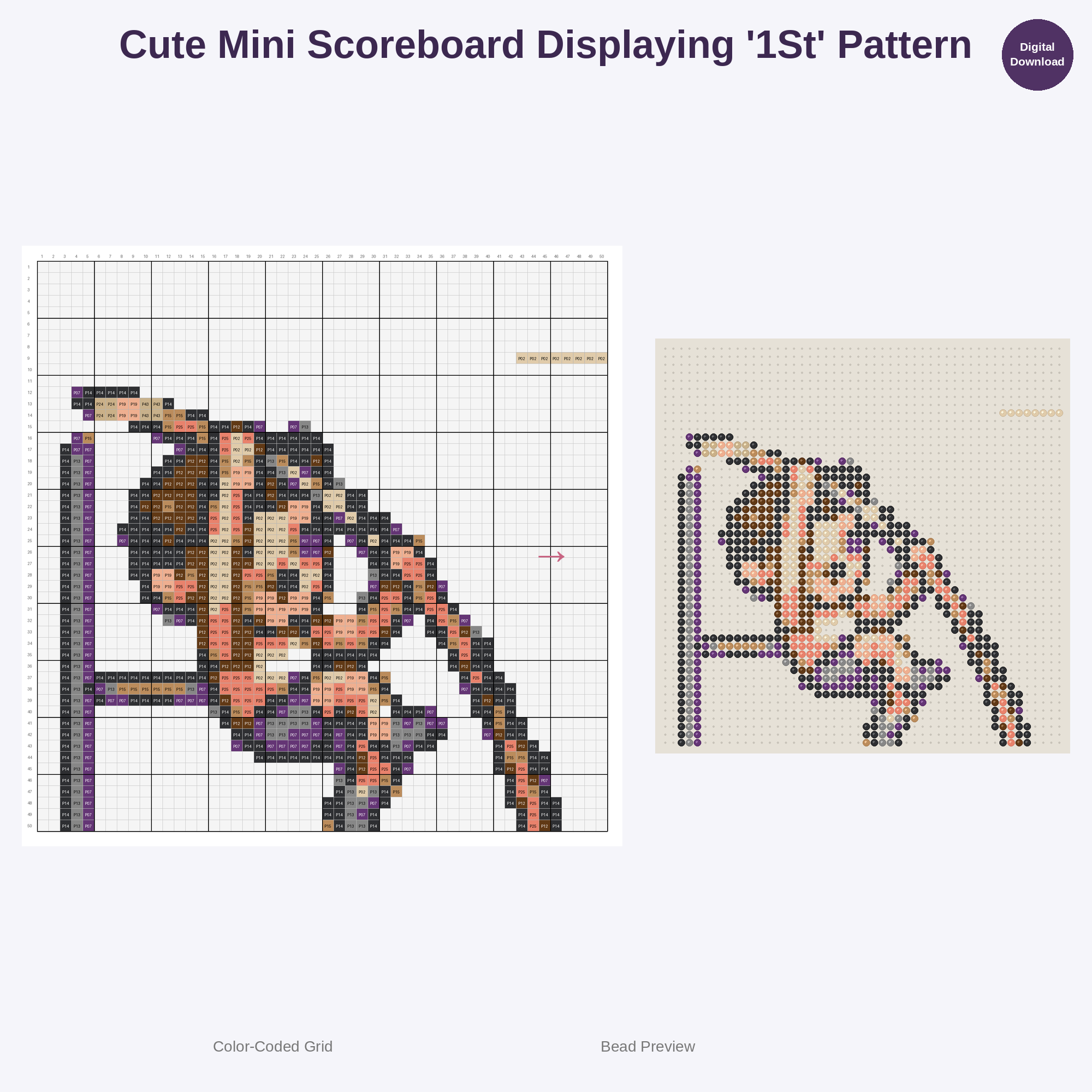 Kawaii Kids Track & Field Adventures Perler Bead Patterns Bundle, 48 Designs (PDF Digital Download)