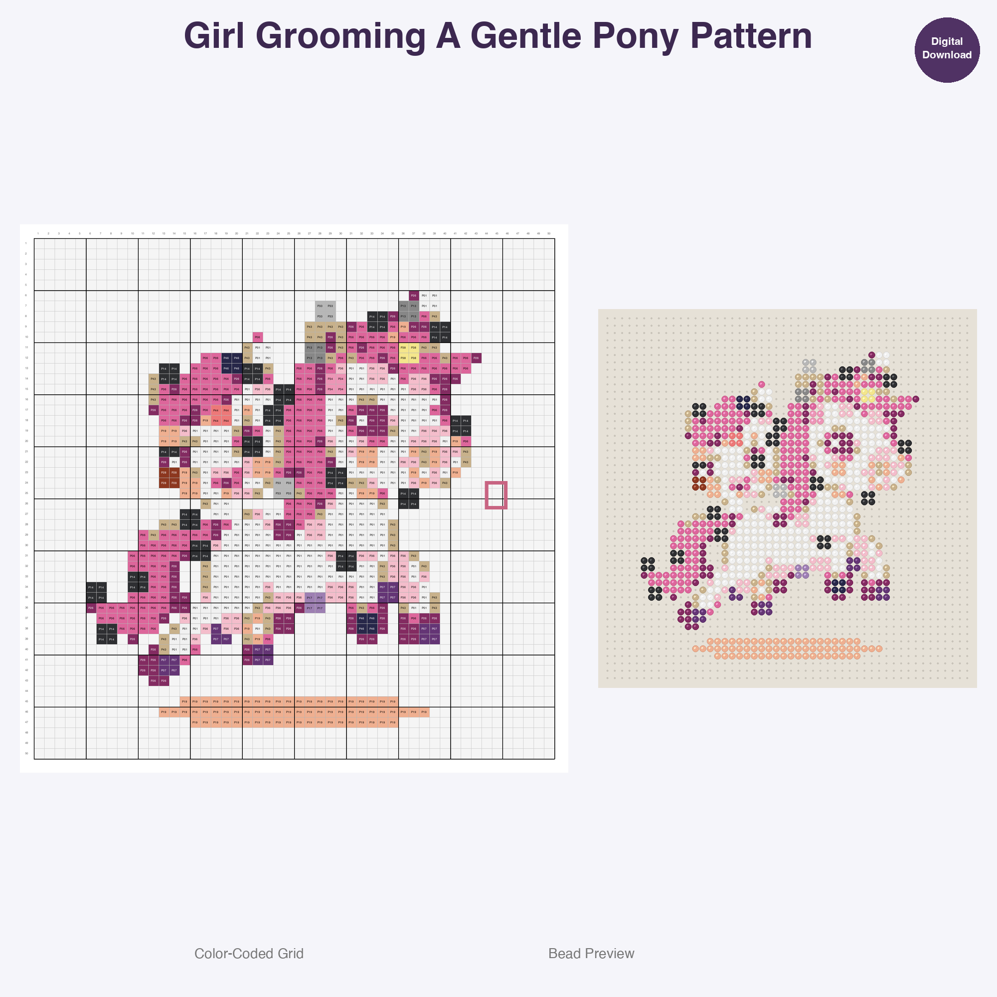 Cute Kids Equestrian Adventures Perler Bead Patterns Bundle, 48 Designs (PDF Digital Download)