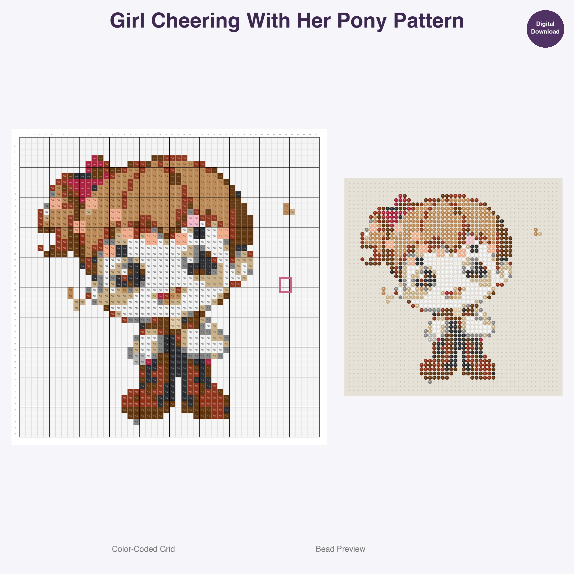 Cute Kids Equestrian Adventures Perler Bead Patterns Bundle, 48 Designs (PDF Digital Download)