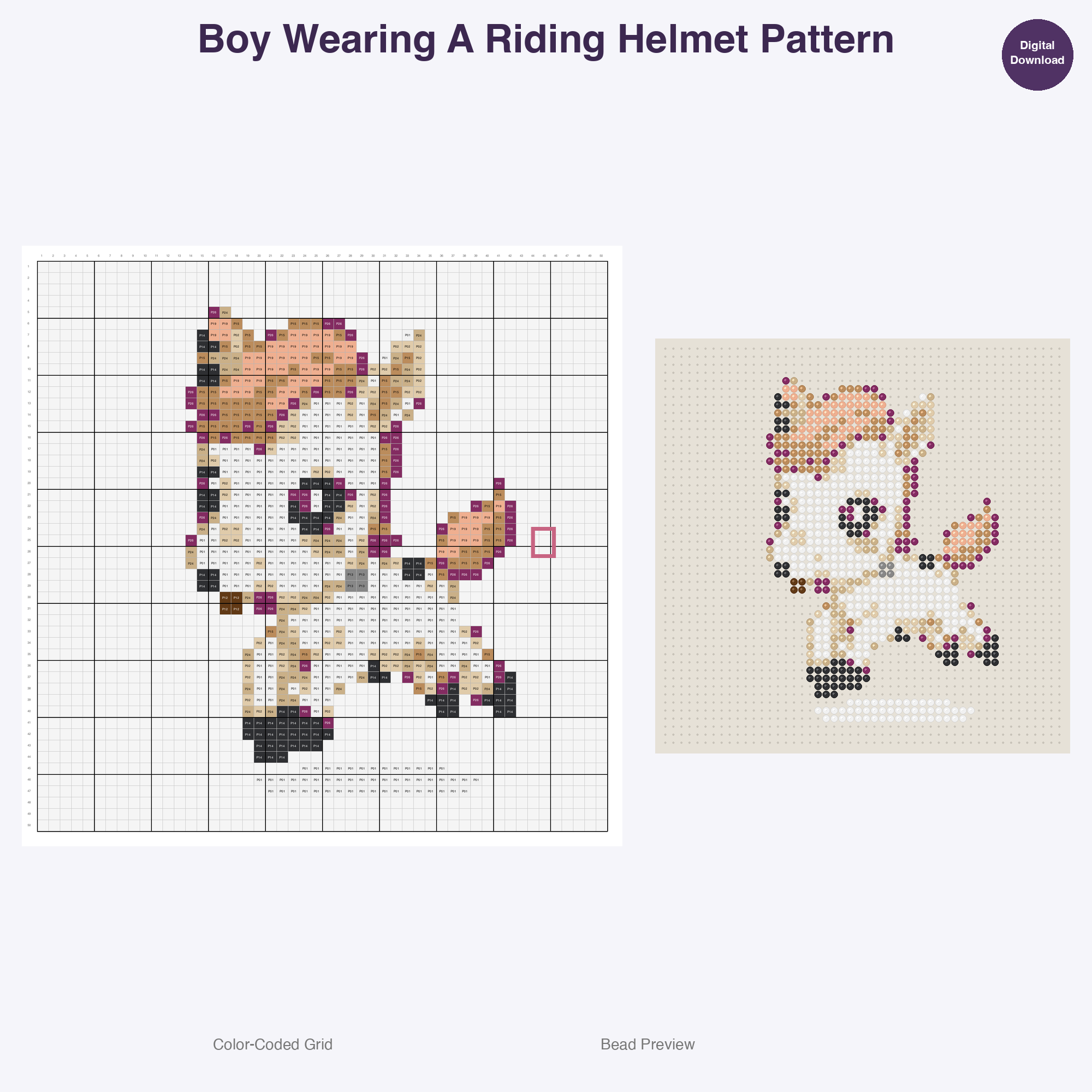 Cute Kids Equestrian Adventures Perler Bead Patterns Bundle, 48 Designs (PDF Digital Download)