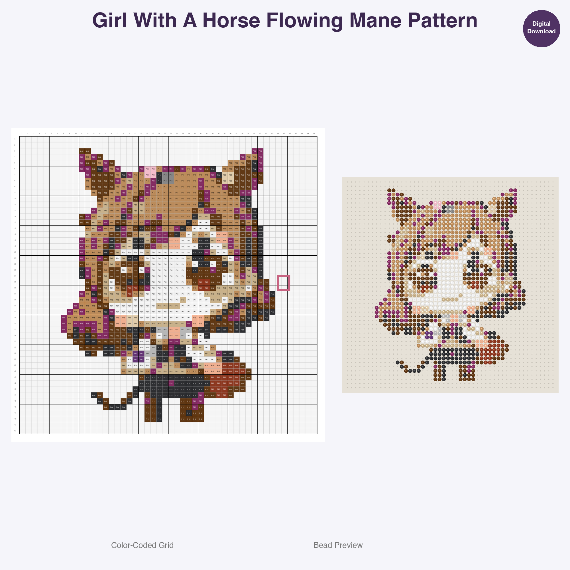 Cute Kids Equestrian Adventures Perler Bead Patterns Bundle, 48 Designs (PDF Digital Download)