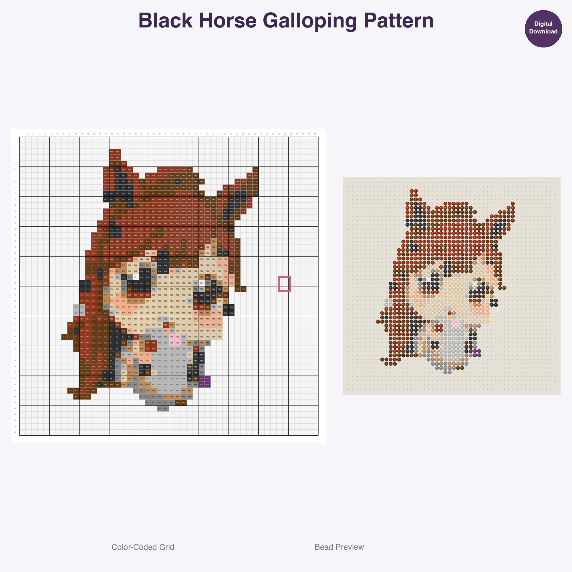 Cute Kids Equestrian Adventures Perler Bead Patterns Bundle, 48 Designs (PDF Digital Download)