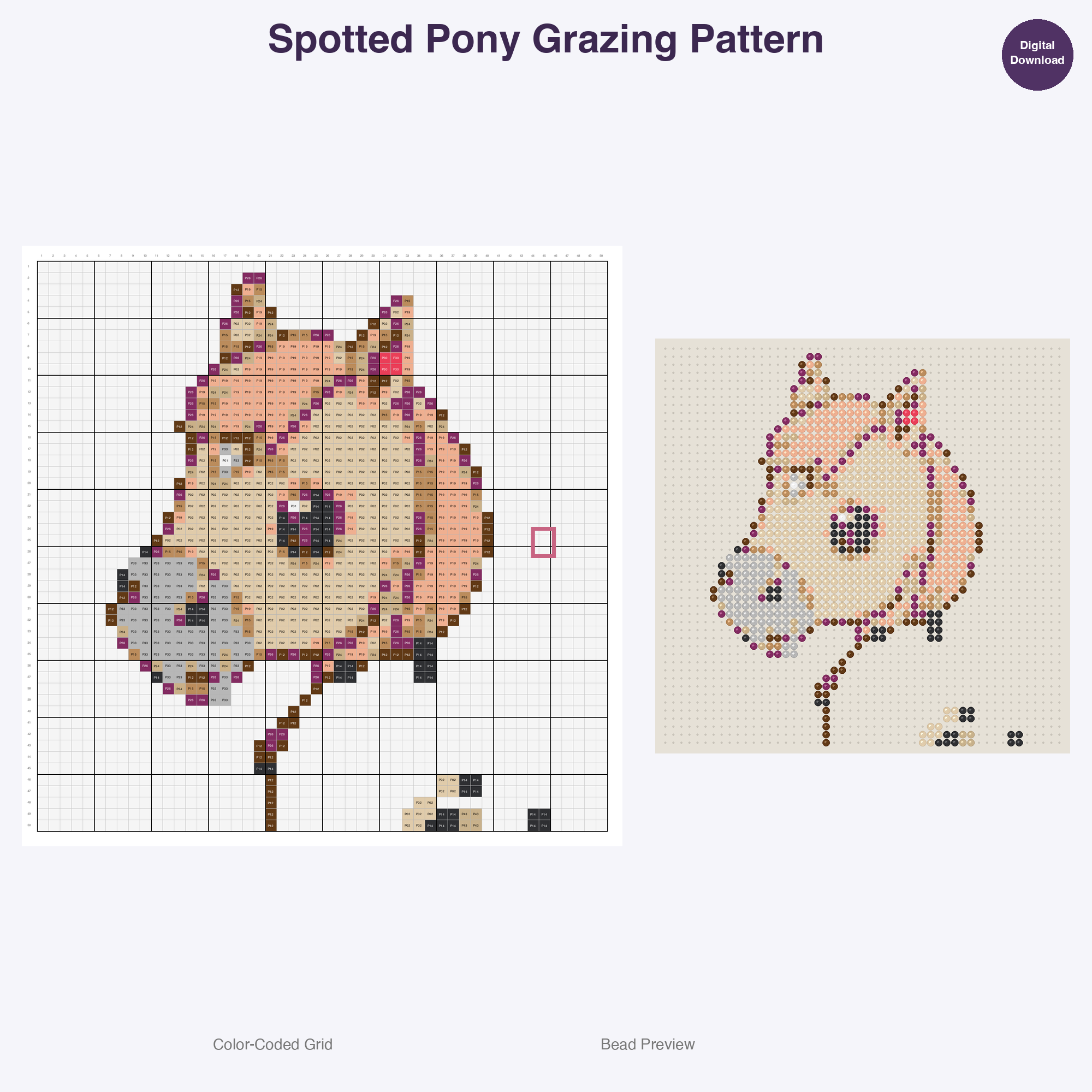 Cute Kids Equestrian Adventures Perler Bead Patterns Bundle, 48 Designs (PDF Digital Download)